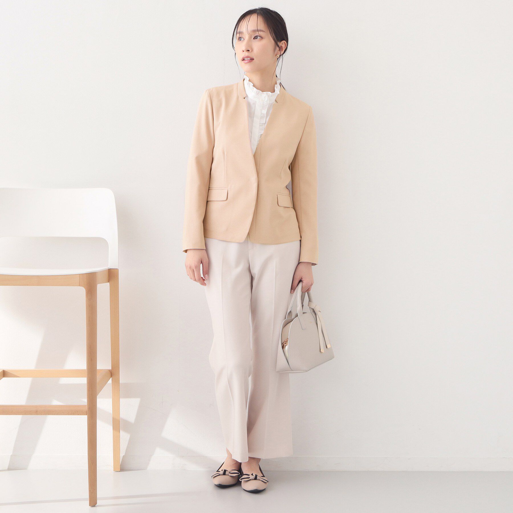 index「ノーカラージャケット/セットアップ対応可【洗える/接触冷感/吸水速乾/防シワ/ストレッチ】」|ノーカラージャケット|