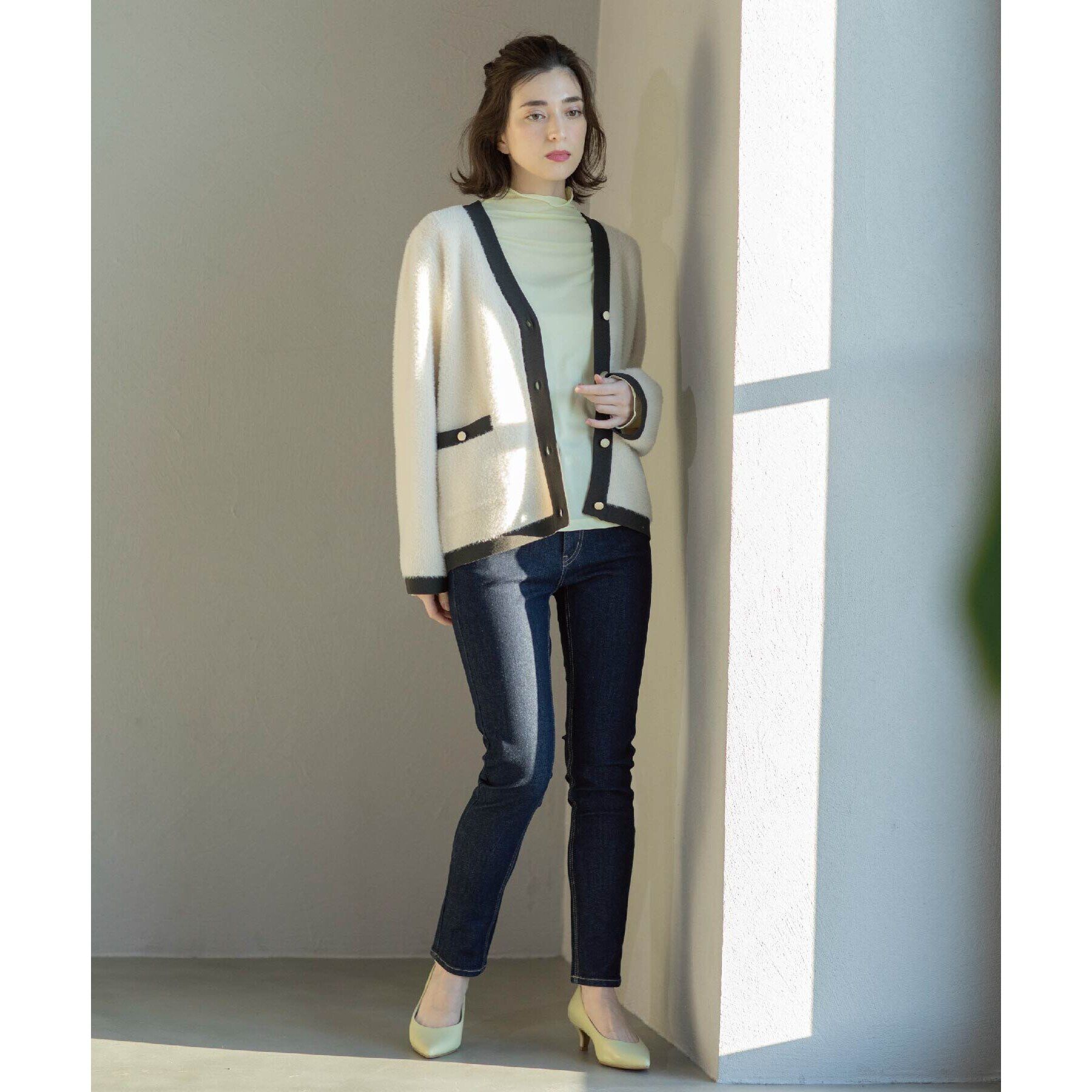 OPAQUE.CLIP「《SS-LLsize》ライクラストレッチスキニーデニムパンツ【洗濯機洗い可】」|デニム|