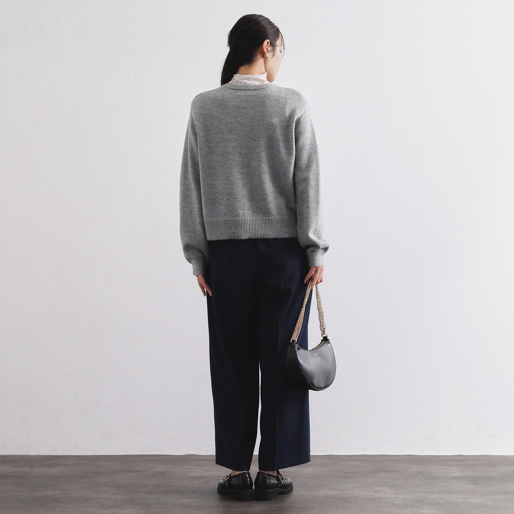 OPAQUE.CLIP「金ボタンラメニットカーディガン【洗濯機OK】」|カーディガン|