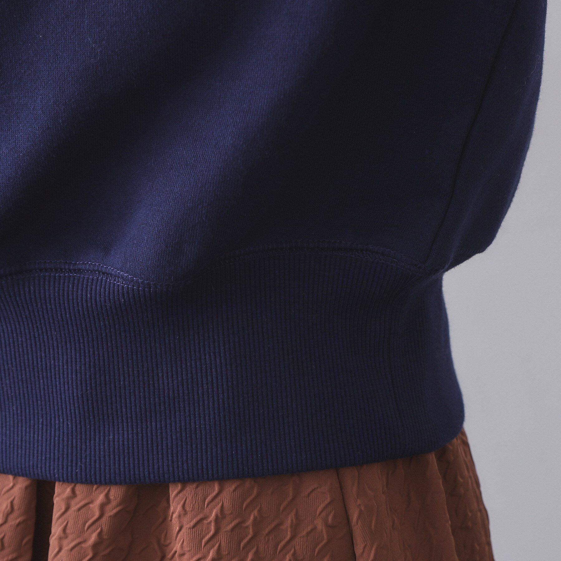 OPAQUE.CLIP「ハーフZIPロゴ刺繍裏毛【洗濯機OK】」|パーカー|