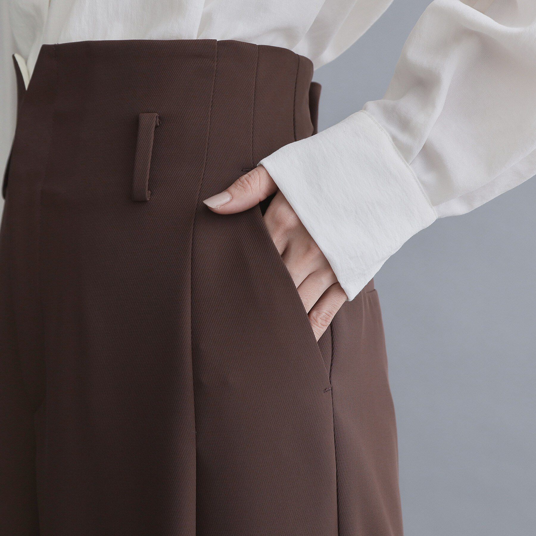 OPAQUE.CLIP「【es】ハイウエストタックワイドパンツ/セットアップ対応可【洗濯機OK】」|その他|