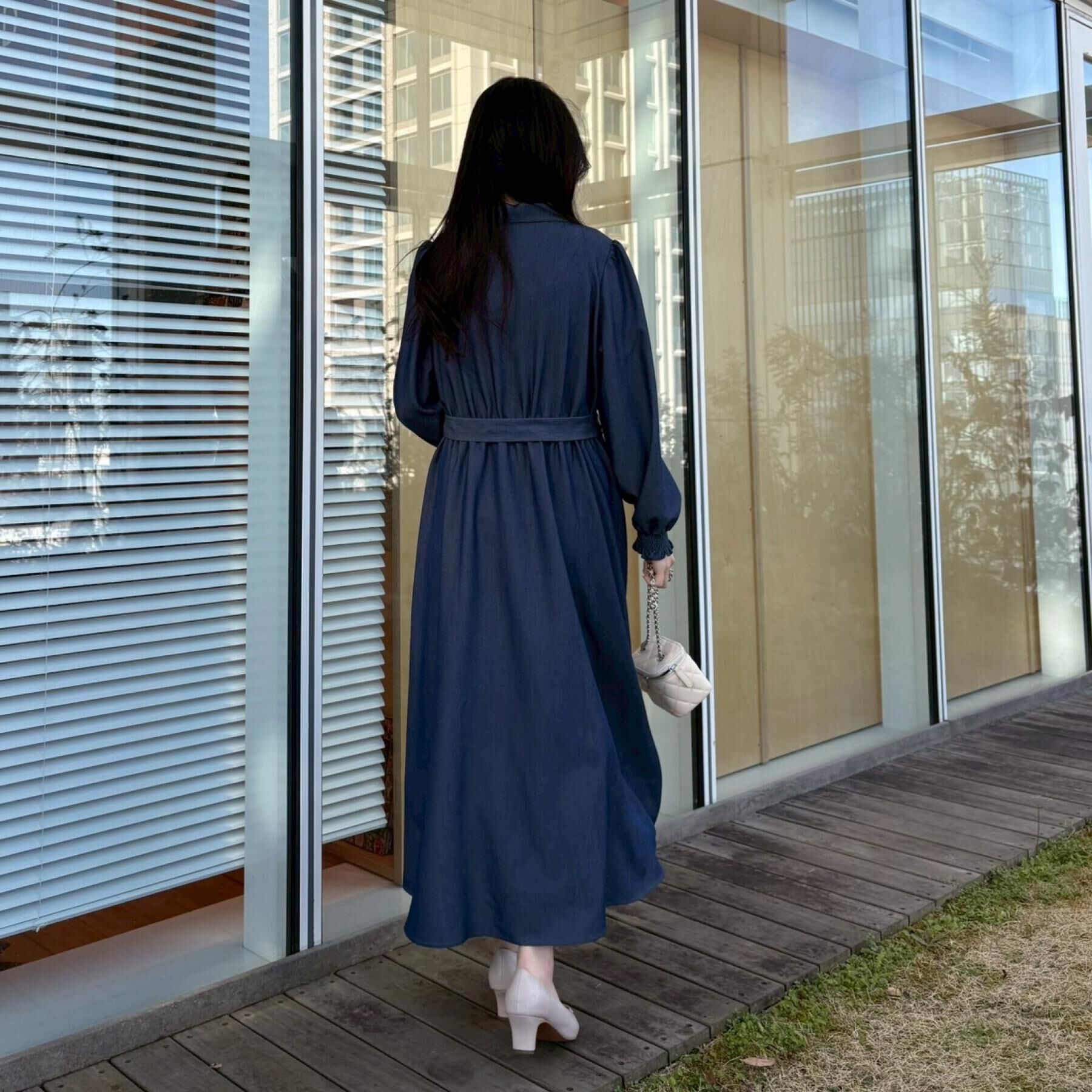 Couture broach「【洗える】ロゴエンブロ シャツワンピース」|ワンピース|