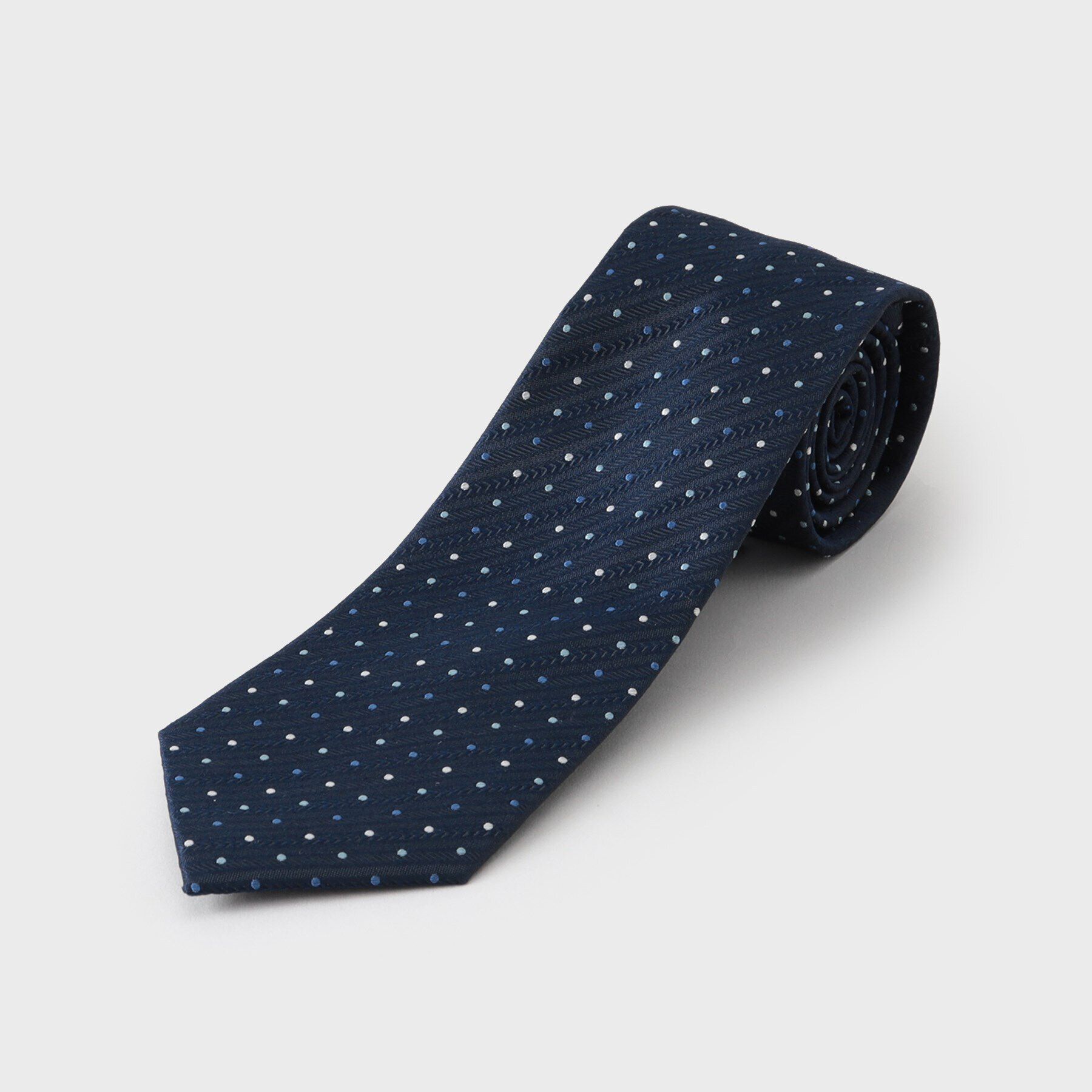 THE SHOP TK「ドットアソート柄ネクタイ マルチドット／ピンドット」|ネクタイ・蝶ネクタイ|ネイビー(194)