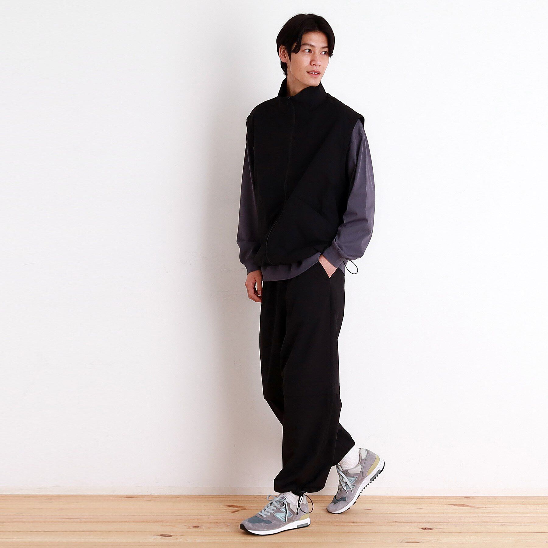 THE SHOP TK「デタッチャブルスタンドブルゾン＆ベスト　セットアップ可/2WAY」|ブルゾン・スタジャン|