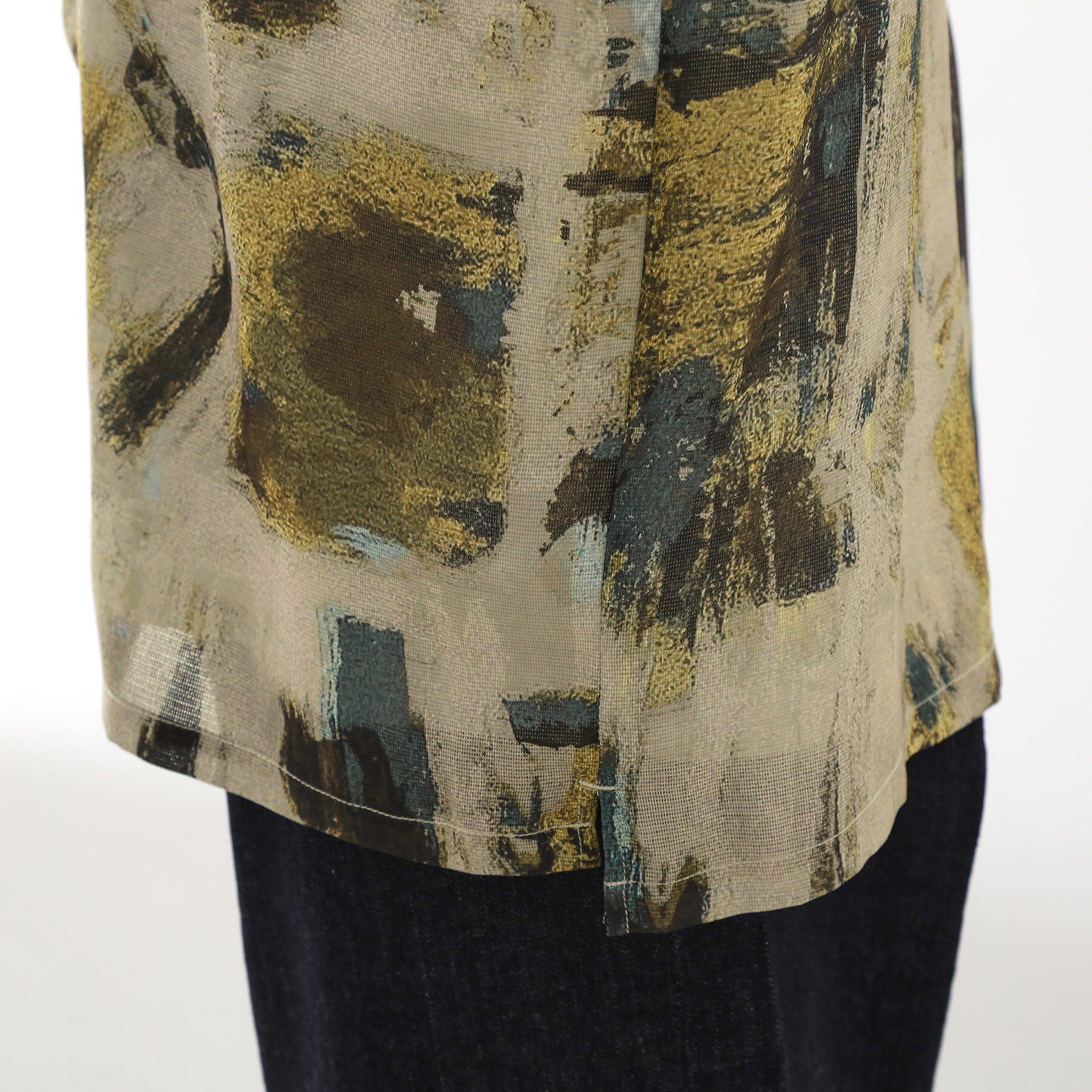 THE SHOP TK「アートプリントメッシュ半袖シャツ　【洗濯機OK】」|シャツ・ブラウス|