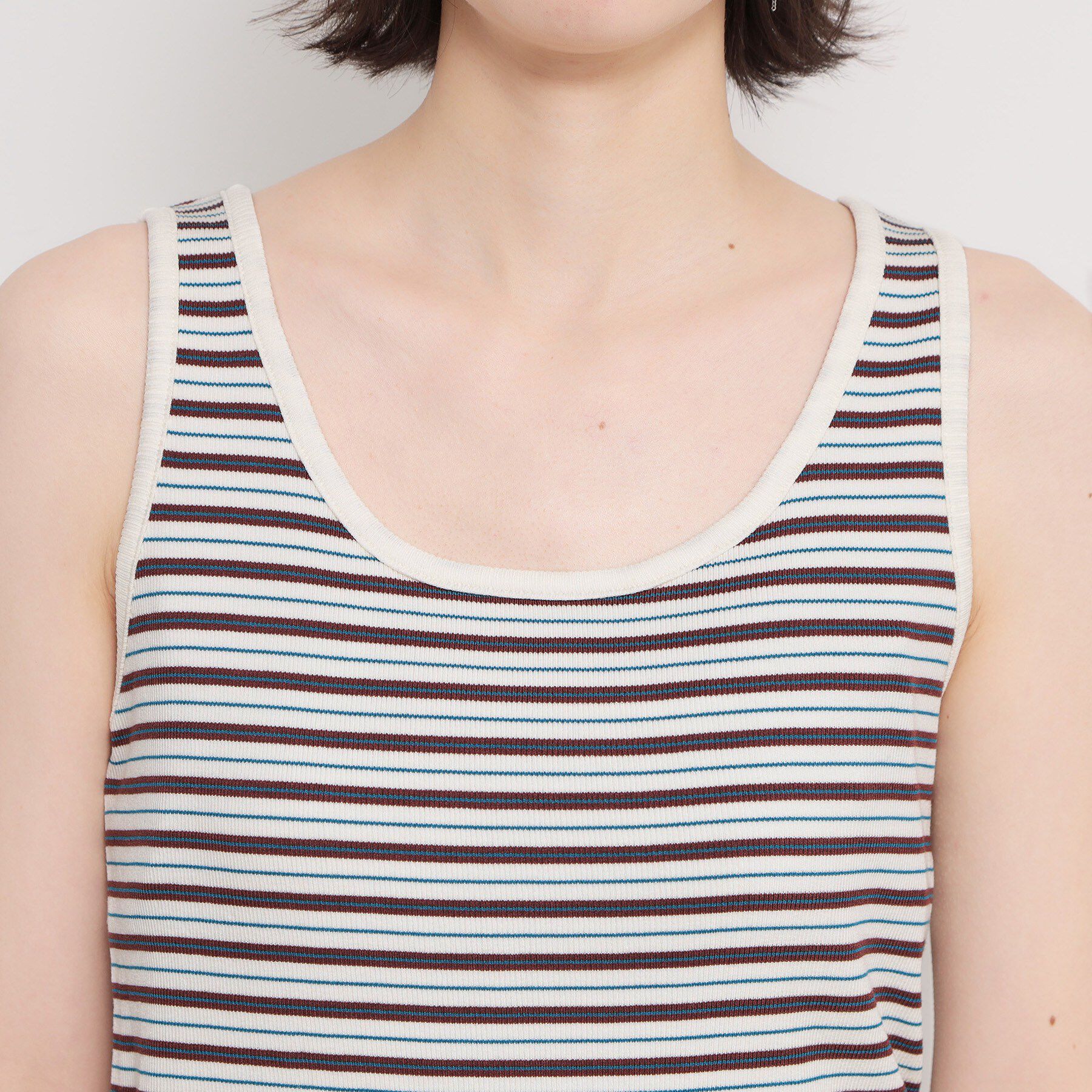 THE SHOP TK「マルチボーダーニットソータンク」|キャミソール|