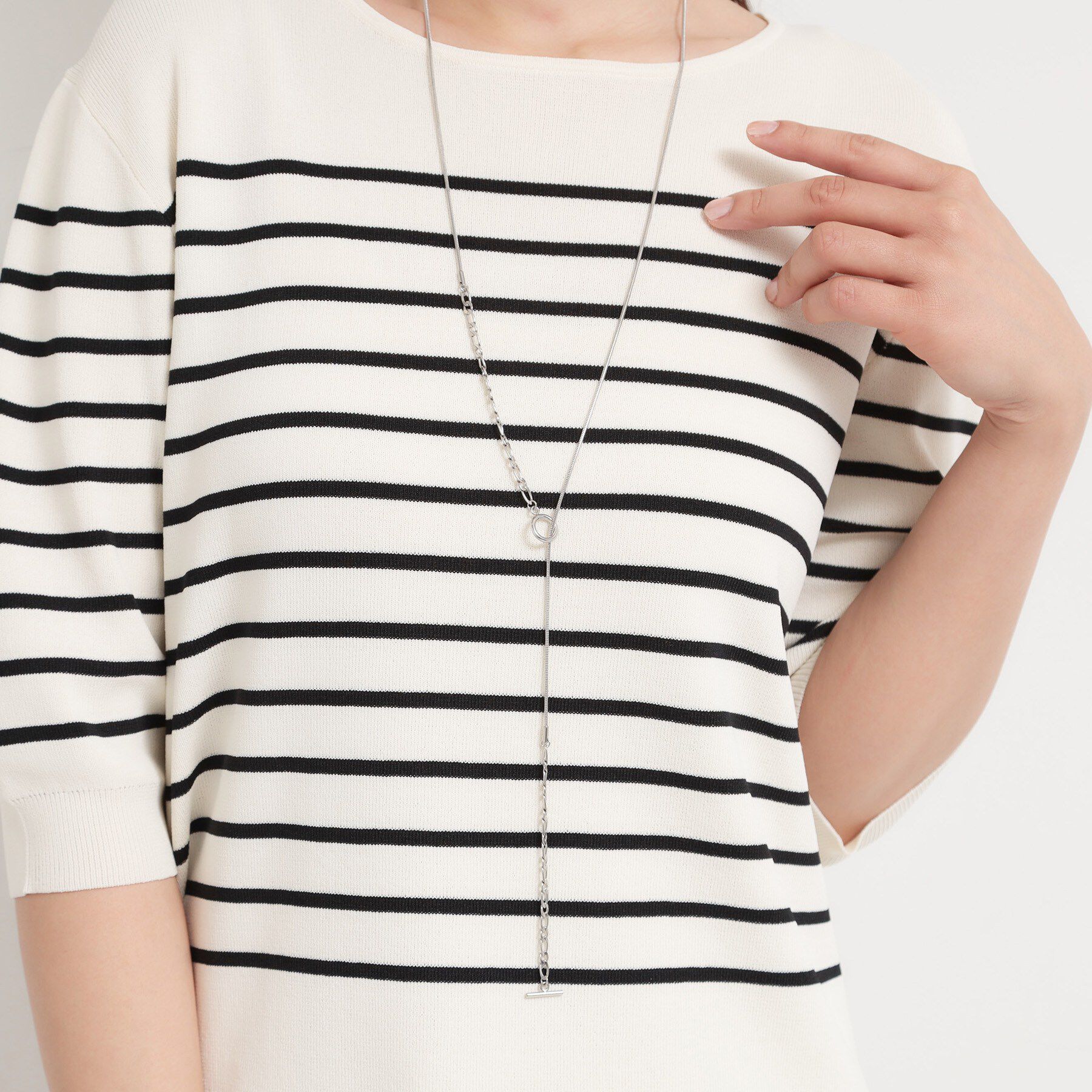 THE SHOP TK「ステンレス2連ネックレス」|ネックレス|