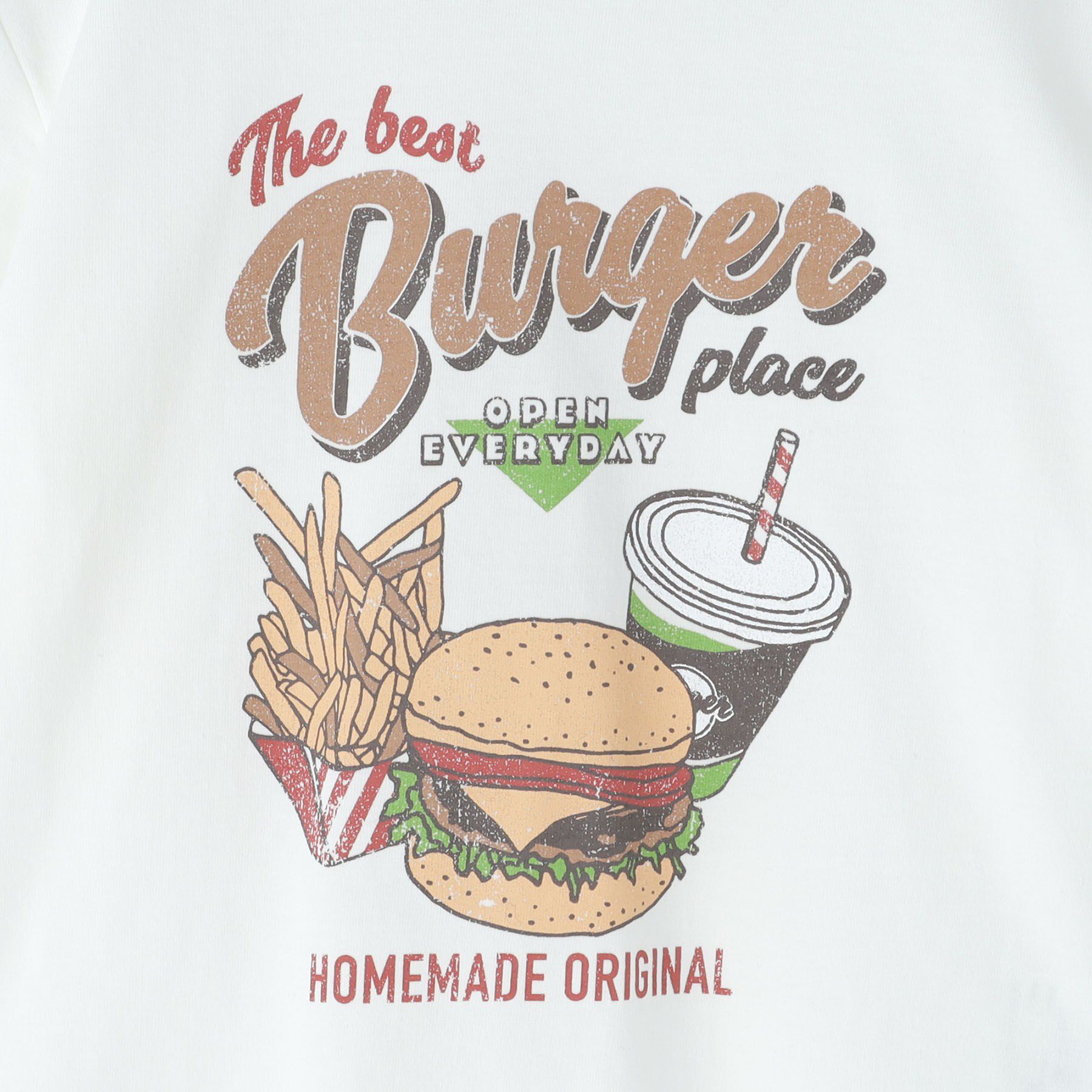 THE SHOP TK「天竺アソート アメカジプリント 半袖Tシャツ ロゴ、キャット、ハンバーガー」|Tシャツ・カットソー|