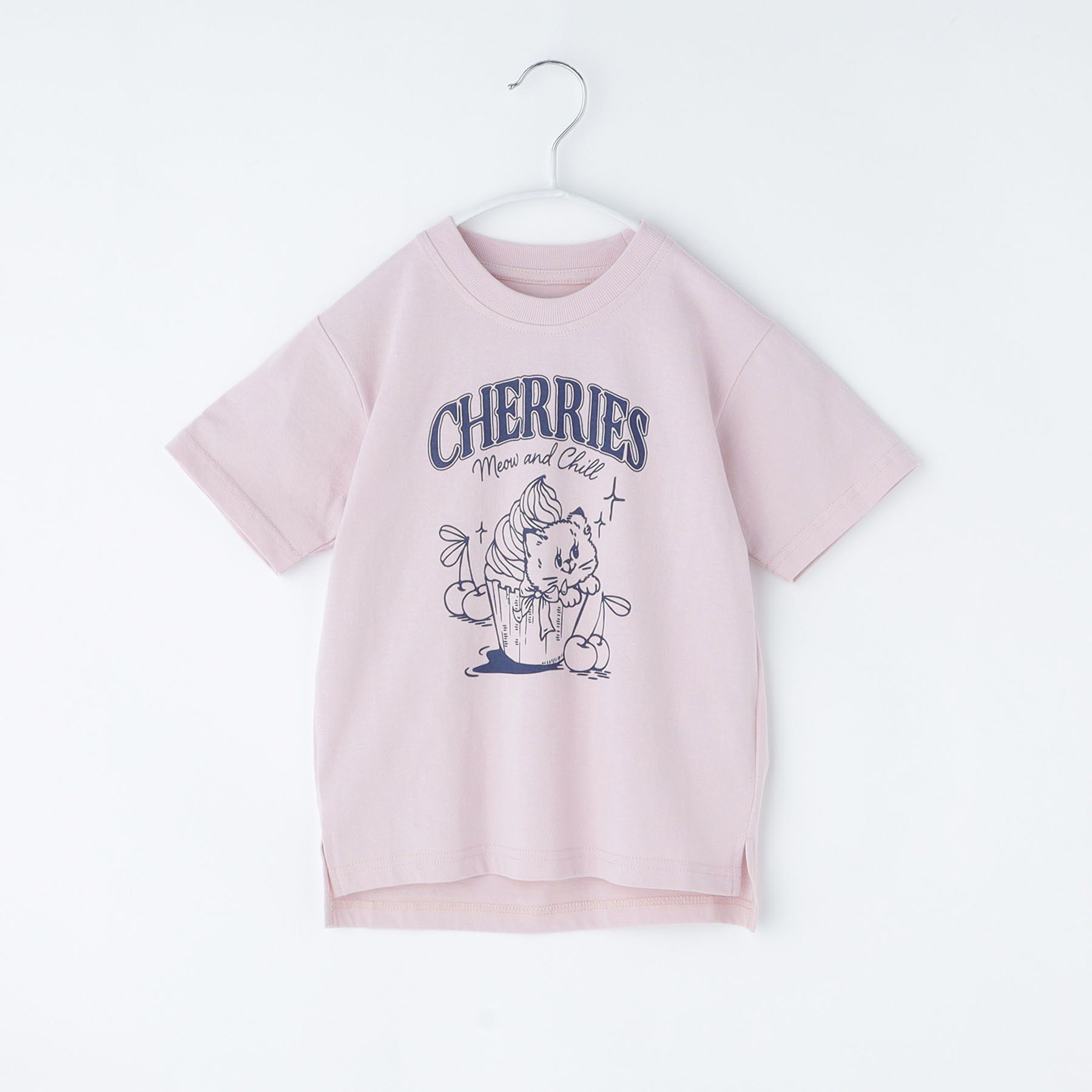 THE SHOP TK「天竺アソート アメカジプリント 半袖Tシャツ ロゴ、キャット、ハンバーガー」|Tシャツ・カットソー|ピンク(471)