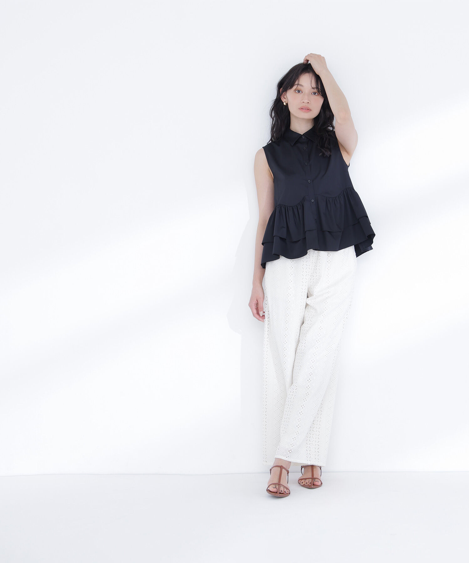  「ティアードペプラムシャツ」|シャツ・ブラウス|