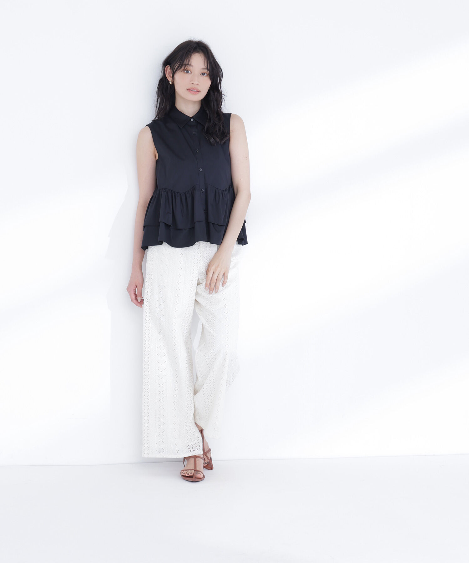  「ティアードペプラムシャツ」|シャツ・ブラウス|