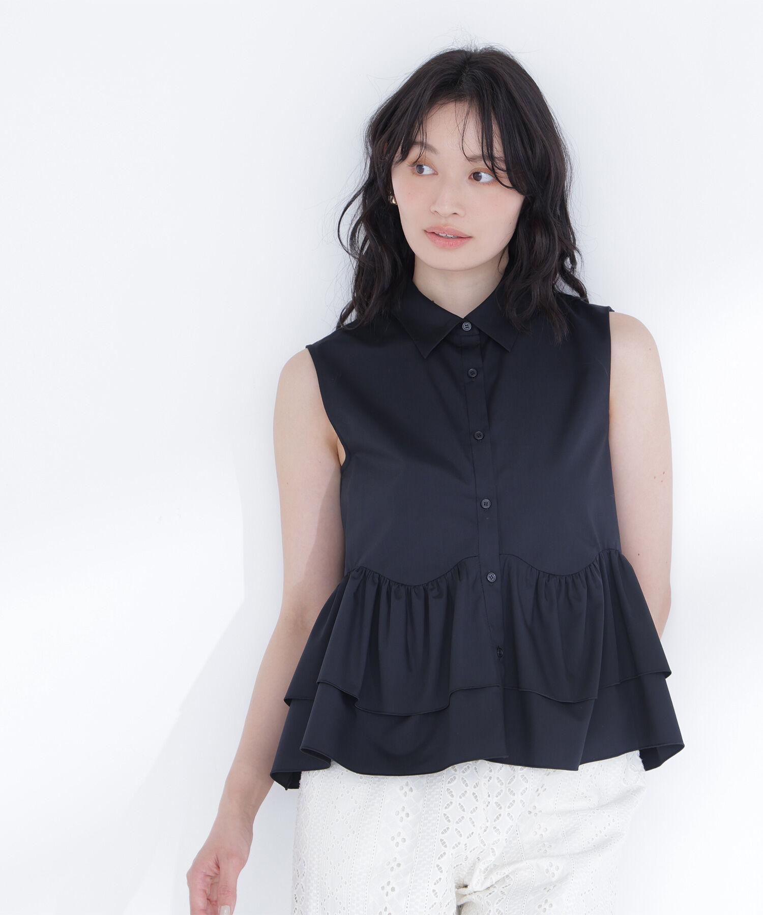  「ティアードペプラムシャツ」|シャツ・ブラウス|