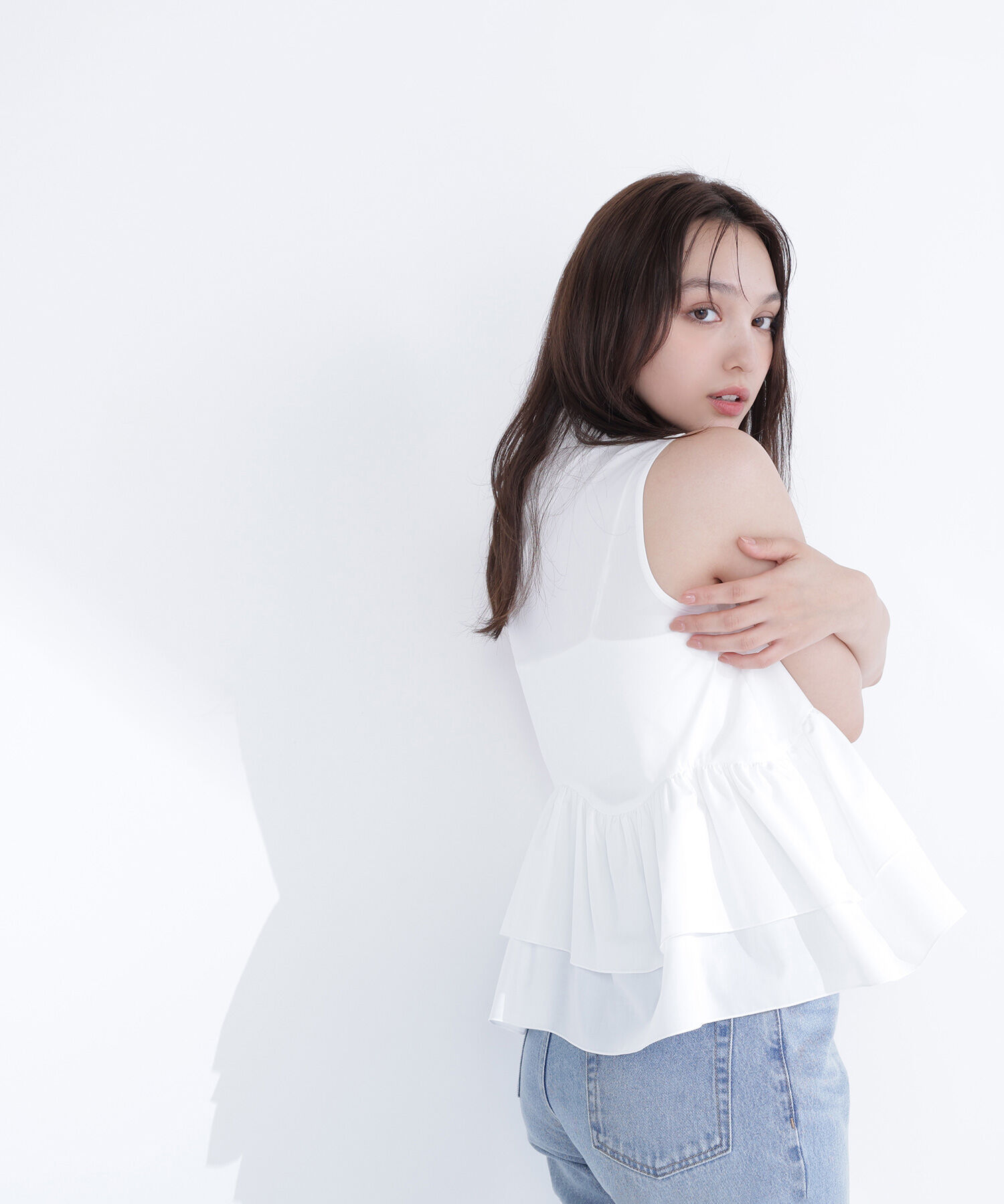  「ティアードペプラムシャツ」|シャツ・ブラウス|