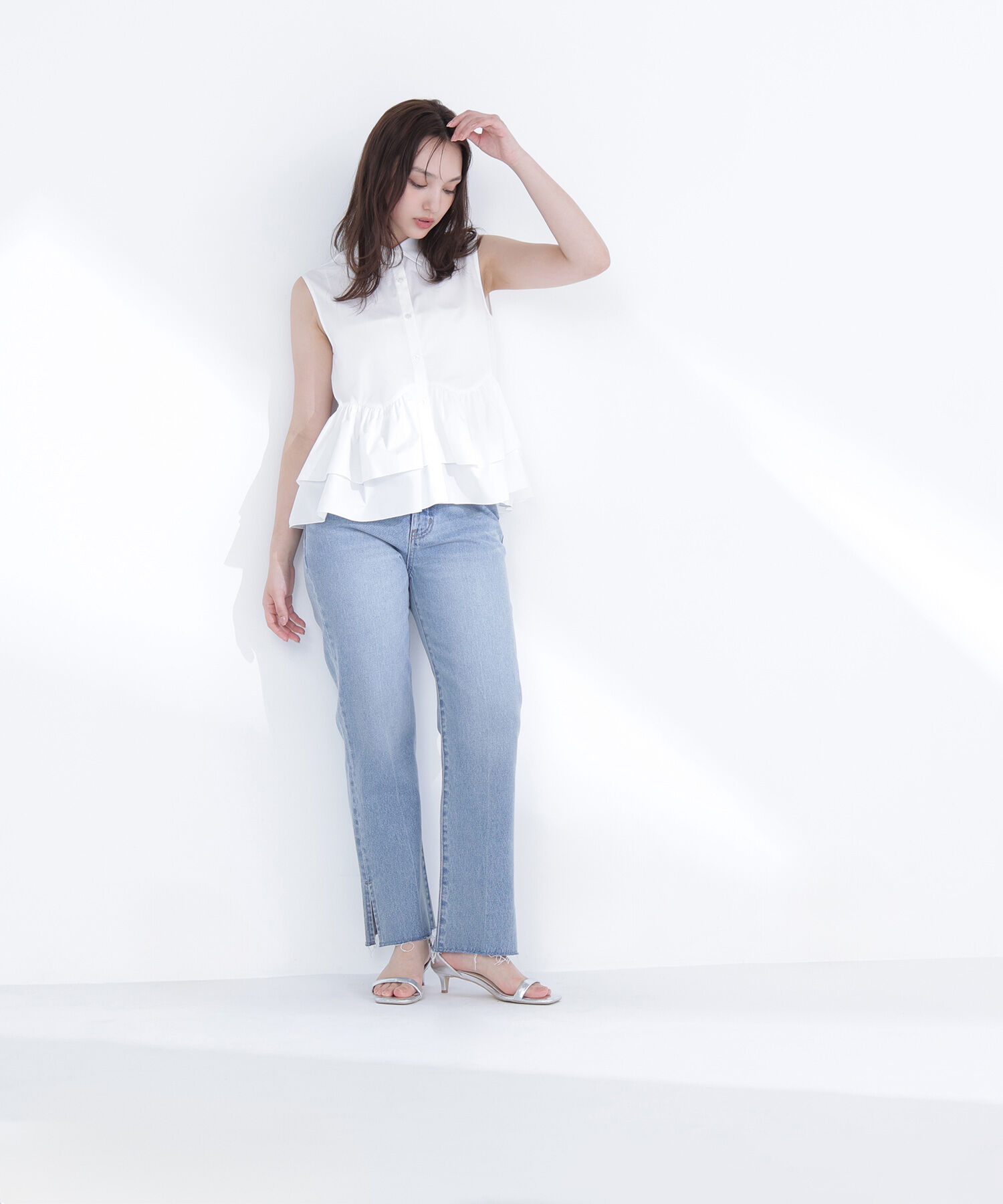  「ティアードペプラムシャツ」|シャツ・ブラウス|