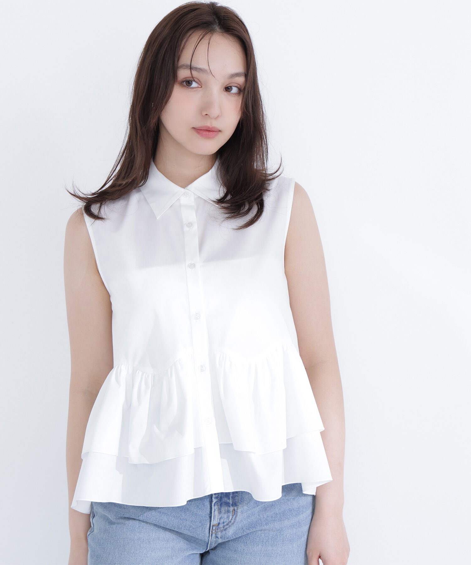  「ティアードペプラムシャツ」|シャツ・ブラウス|