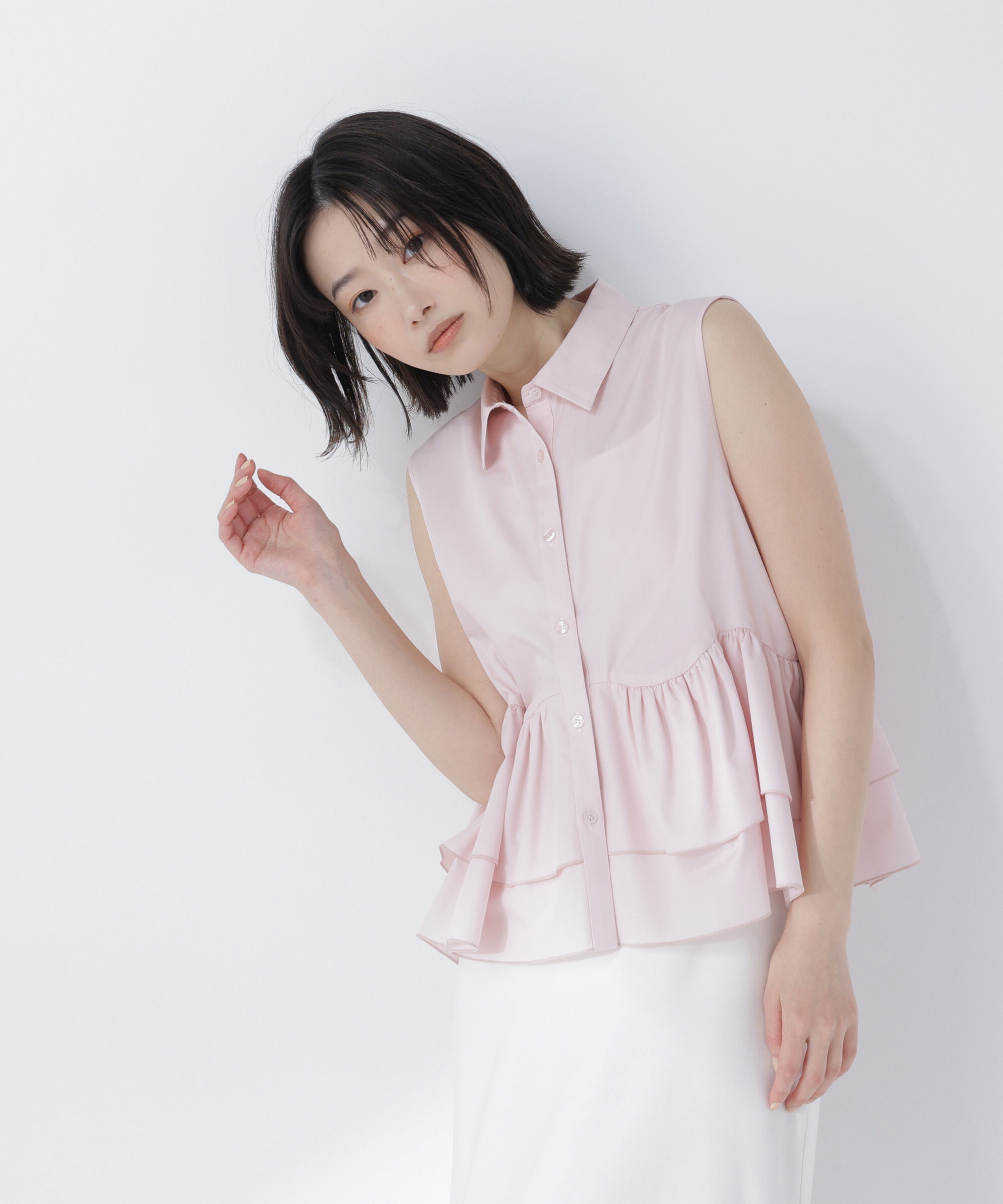  「ティアードペプラムシャツ」|シャツ・ブラウス|