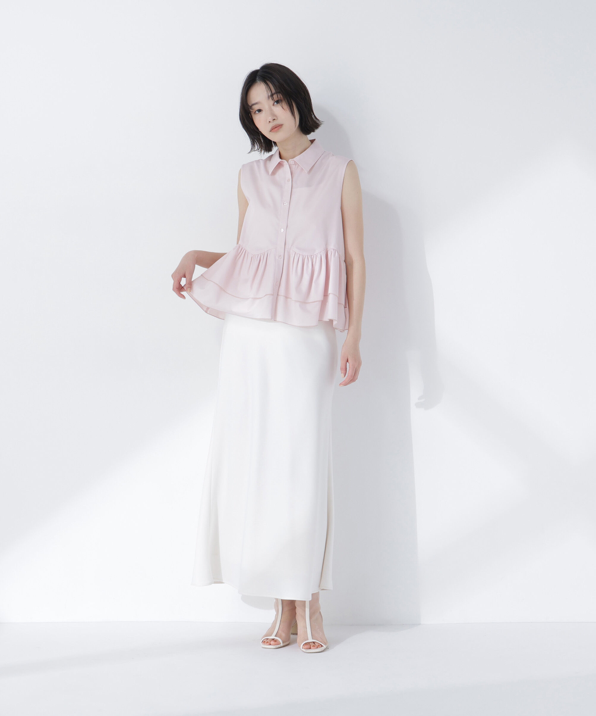  「ティアードペプラムシャツ」|シャツ・ブラウス|