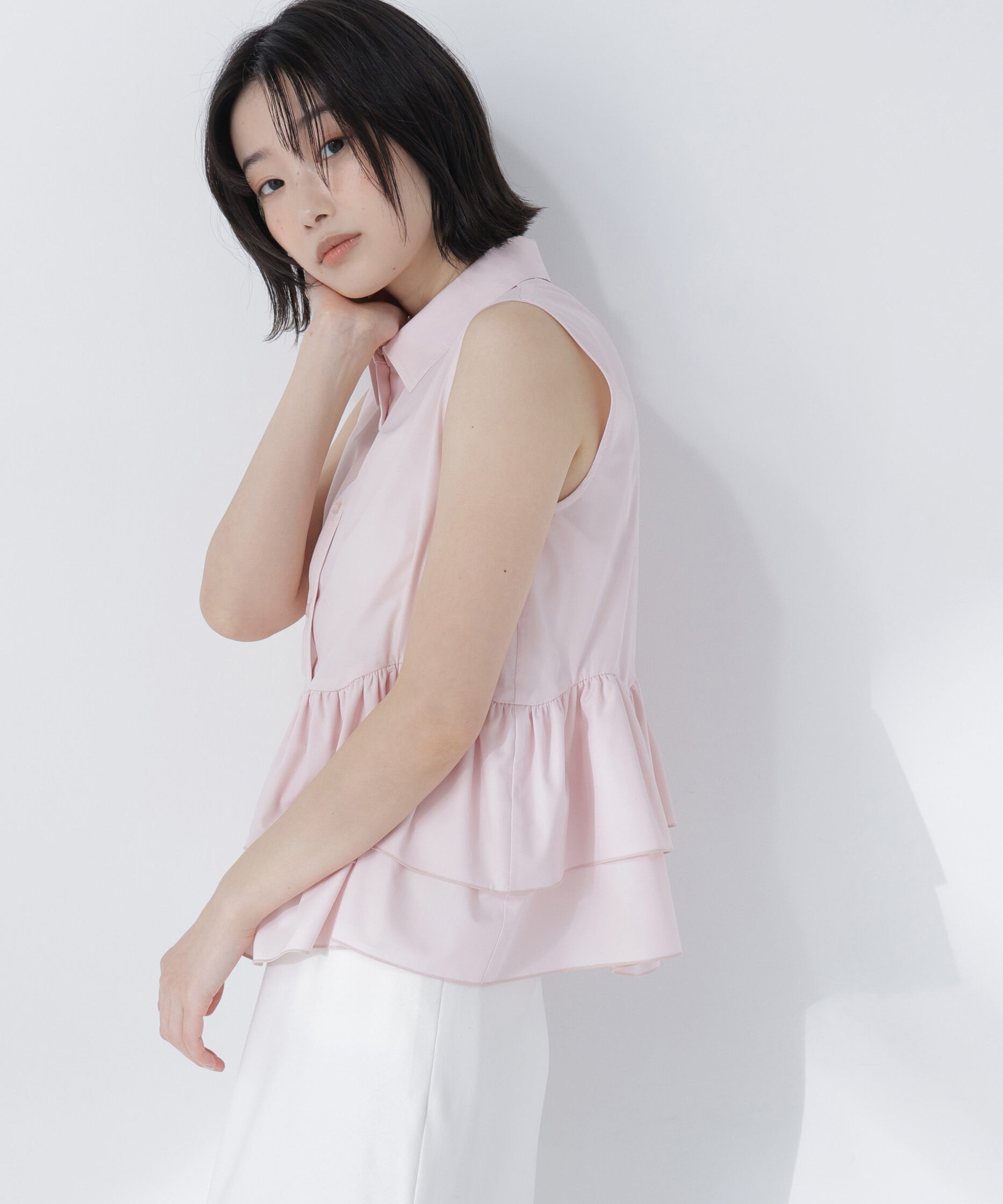  「ティアードペプラムシャツ」|シャツ・ブラウス|