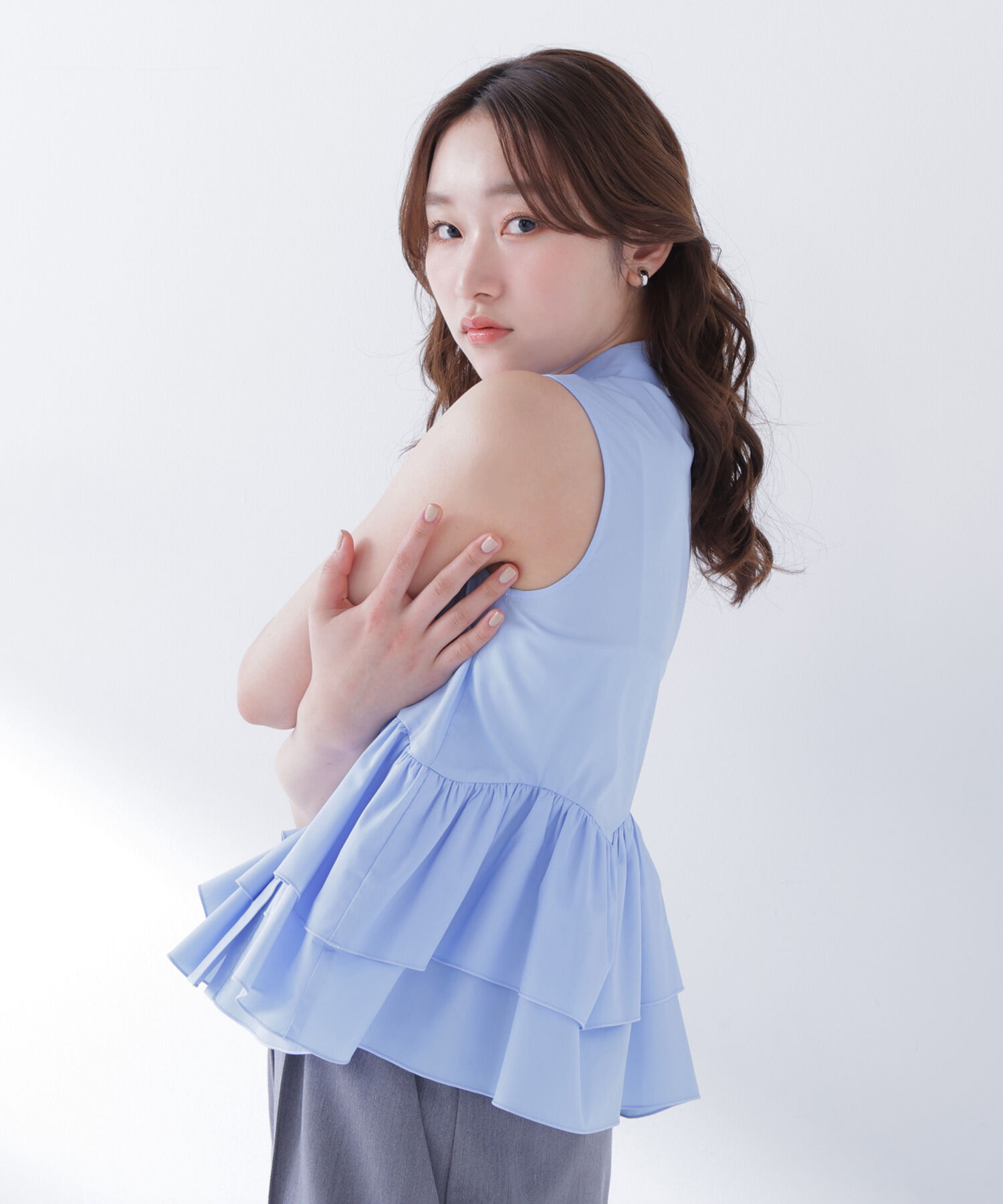  「ティアードペプラムシャツ」|シャツ・ブラウス|