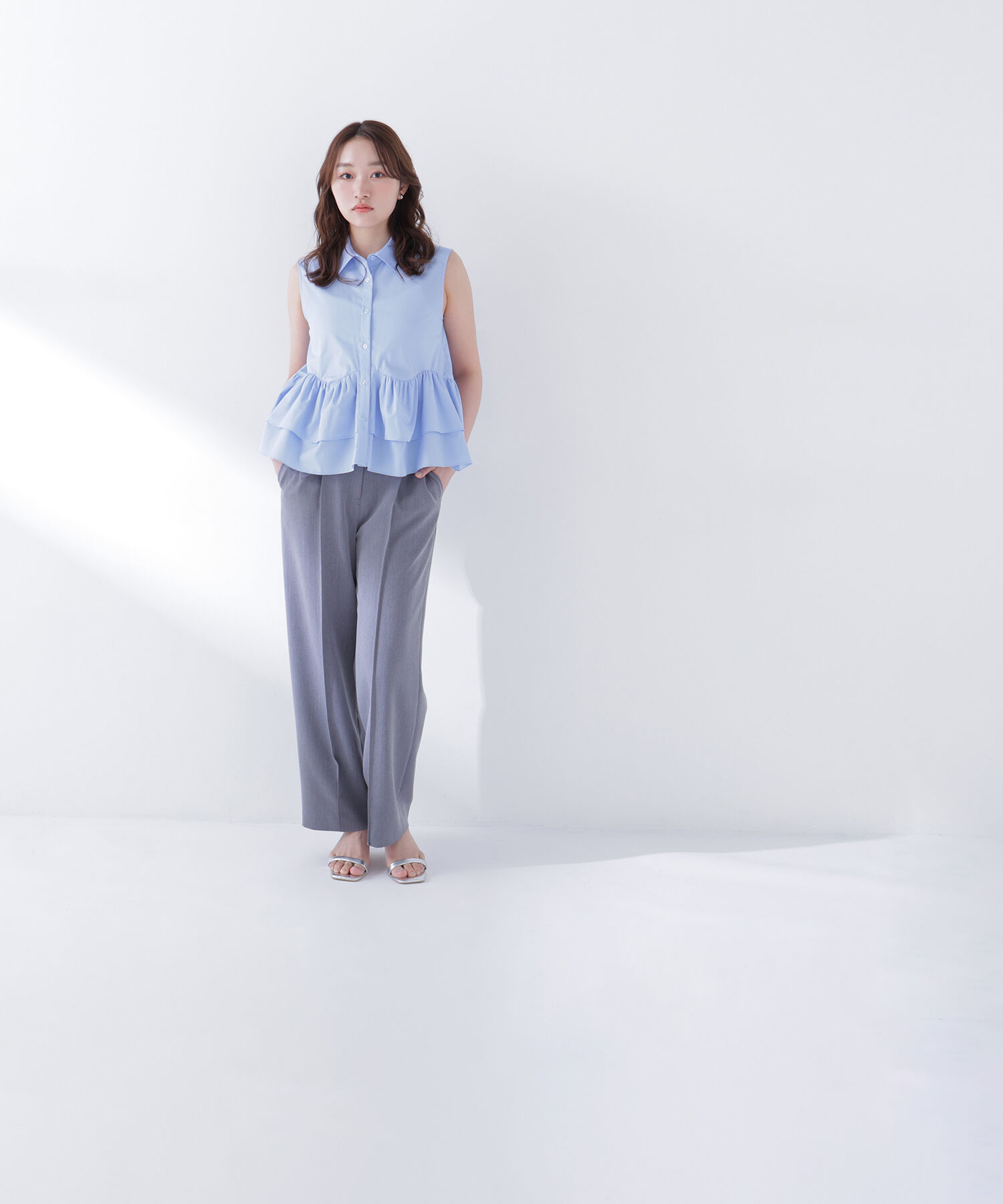  「ティアードペプラムシャツ」|シャツ・ブラウス|