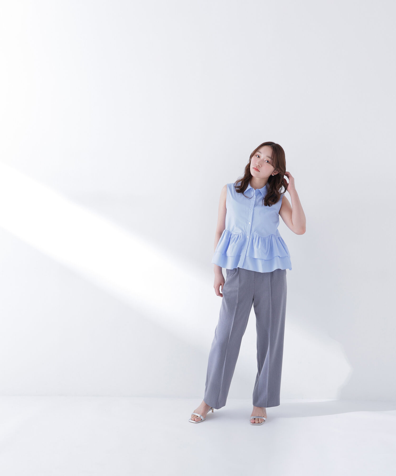  「ティアードペプラムシャツ」|シャツ・ブラウス|