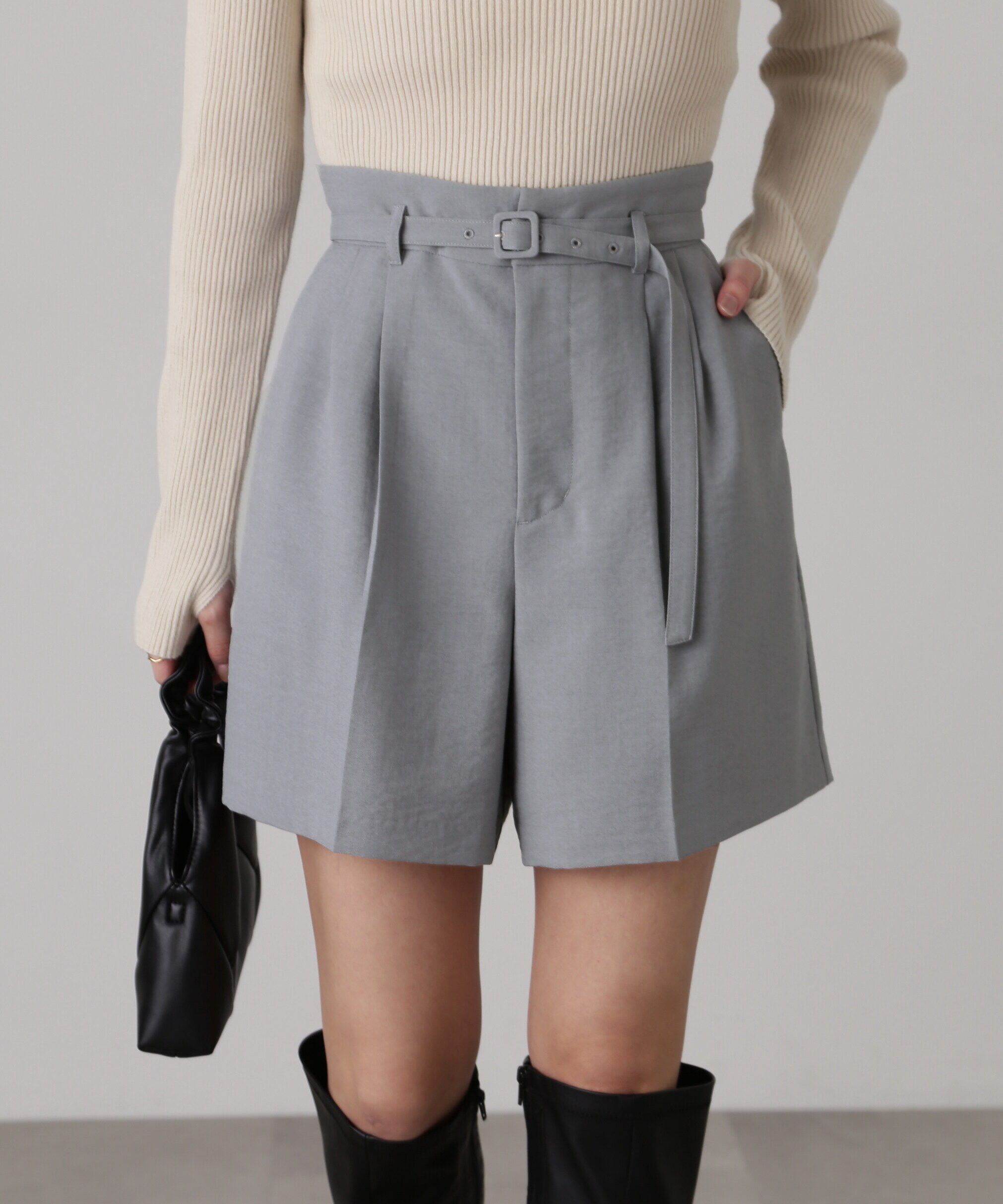  「[低身長サイズ/Sシリーズ]気流染めベルト付ショートパンツ」|その他|