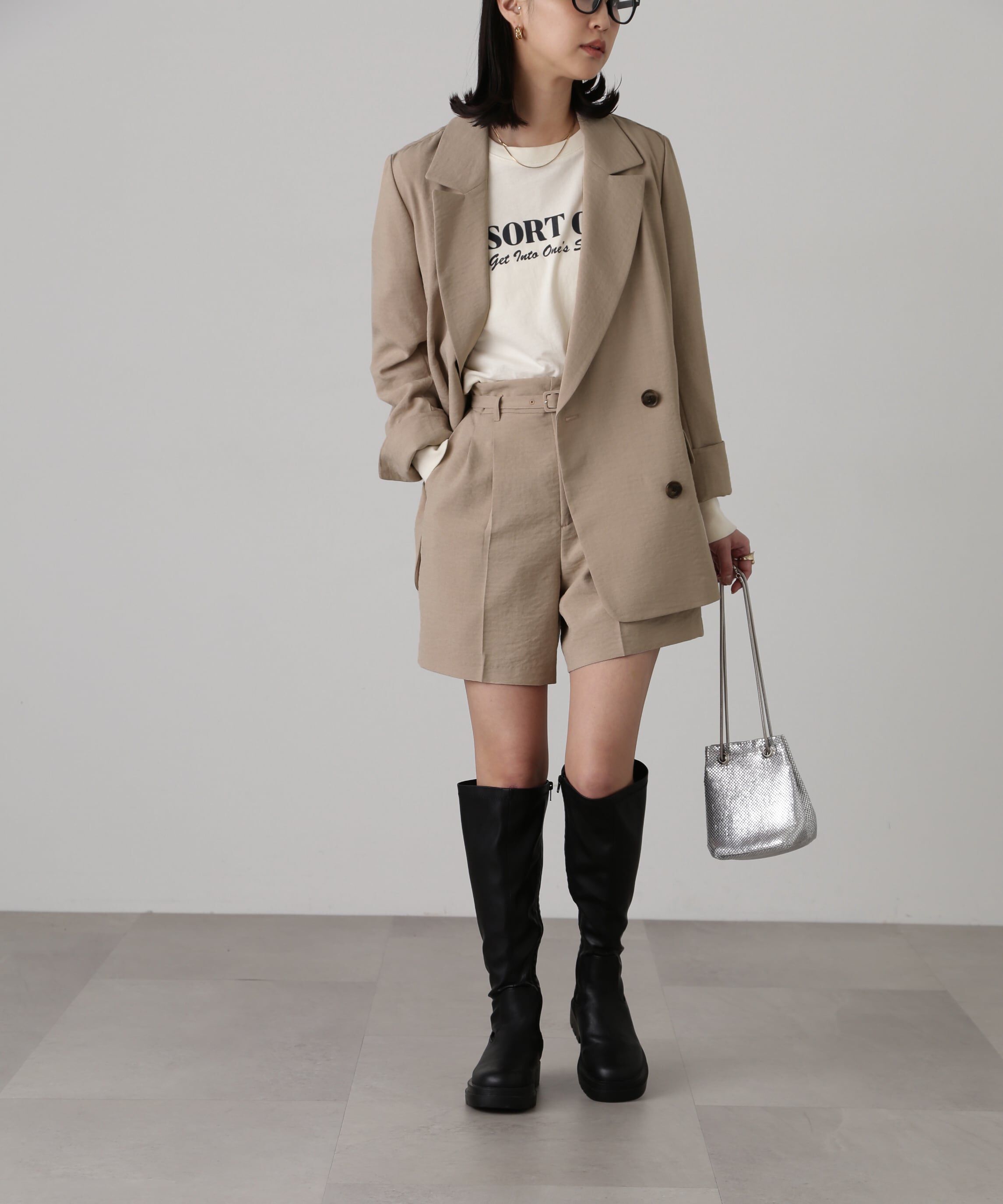  「[低身長サイズ/Sシリーズ]気流染めベルト付ショートパンツ」|その他|