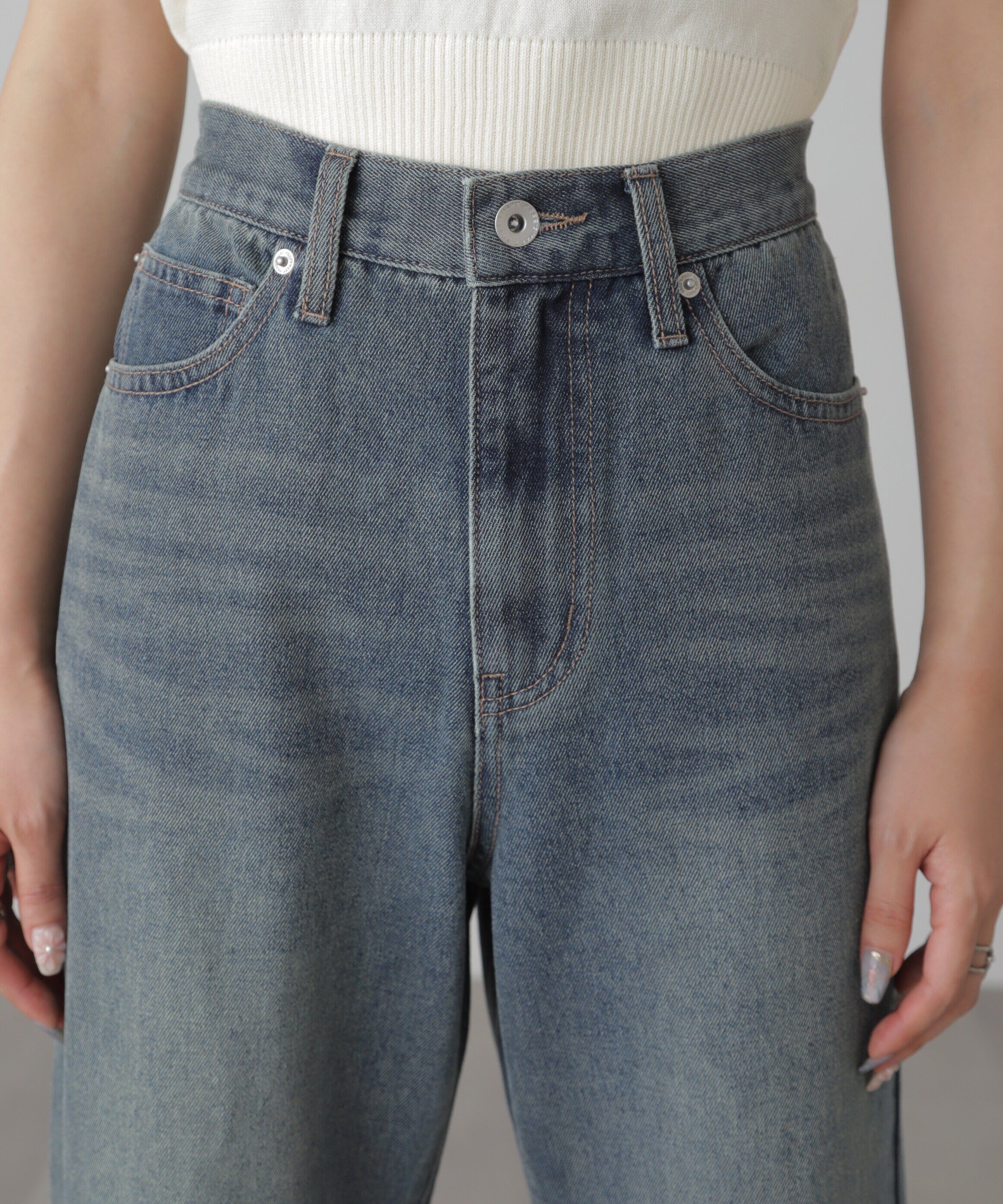  「[XS-Lサイズ展開]ストレートデニムパンツ」|その他|