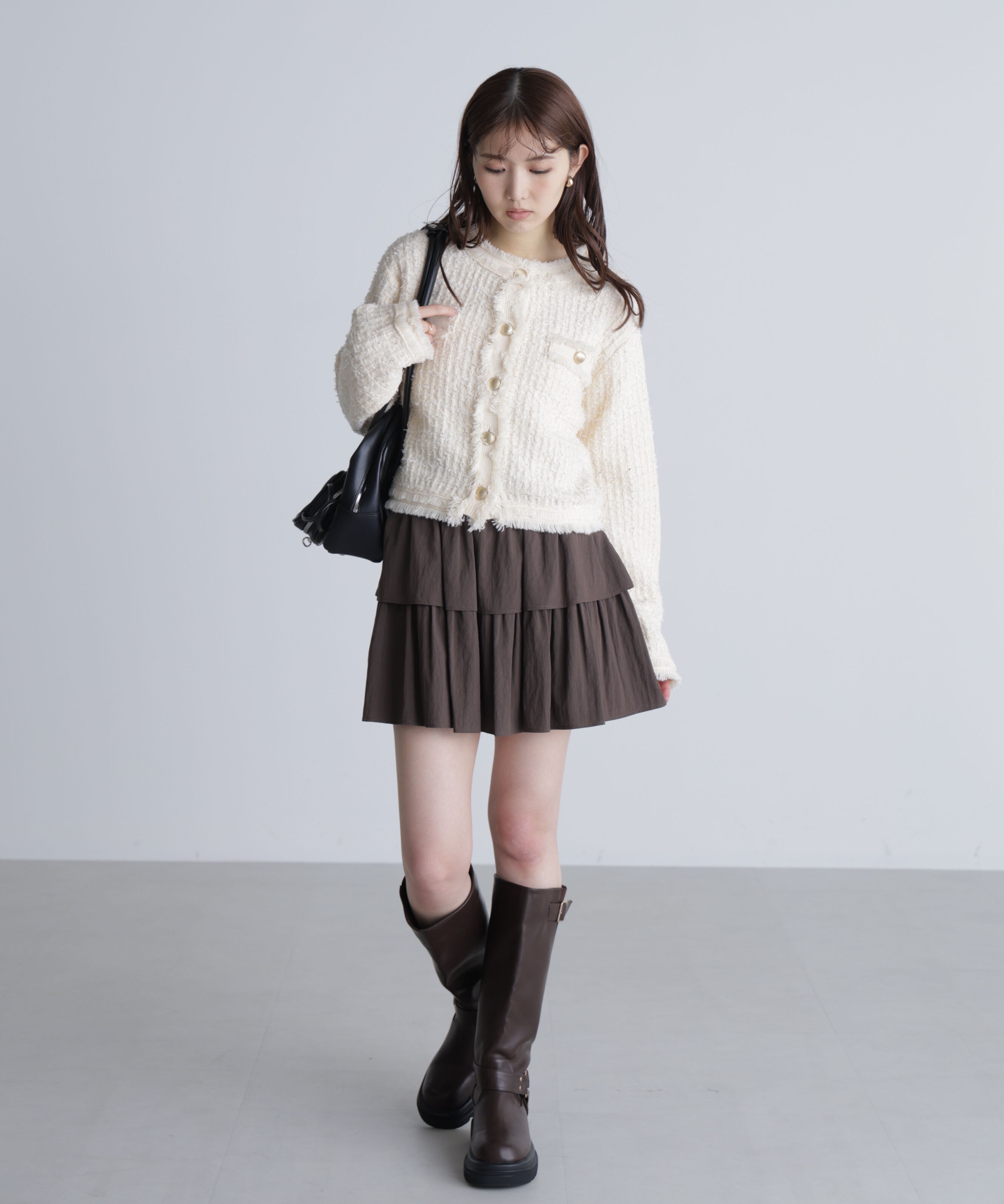  「ツィードニットカーディガン」|ニット・セーター|