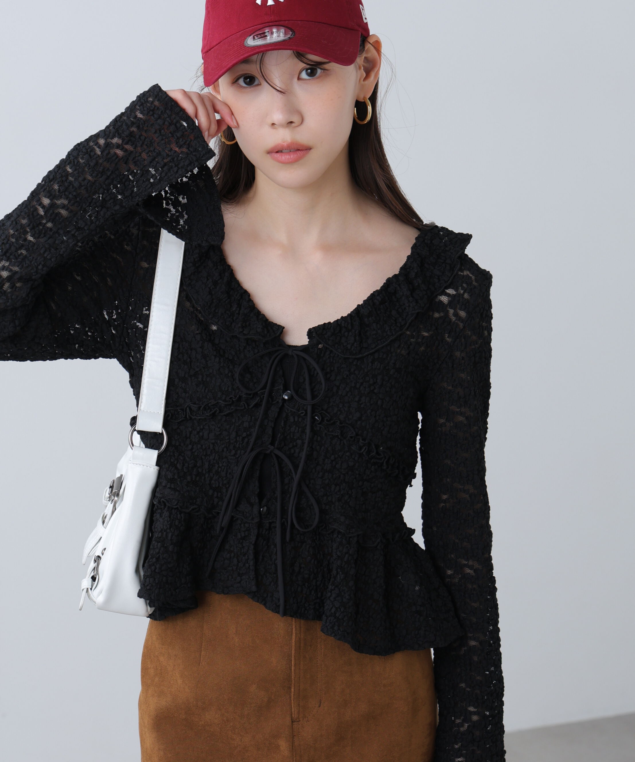  「前開きレースブラウス」|シャツ・ブラウス|