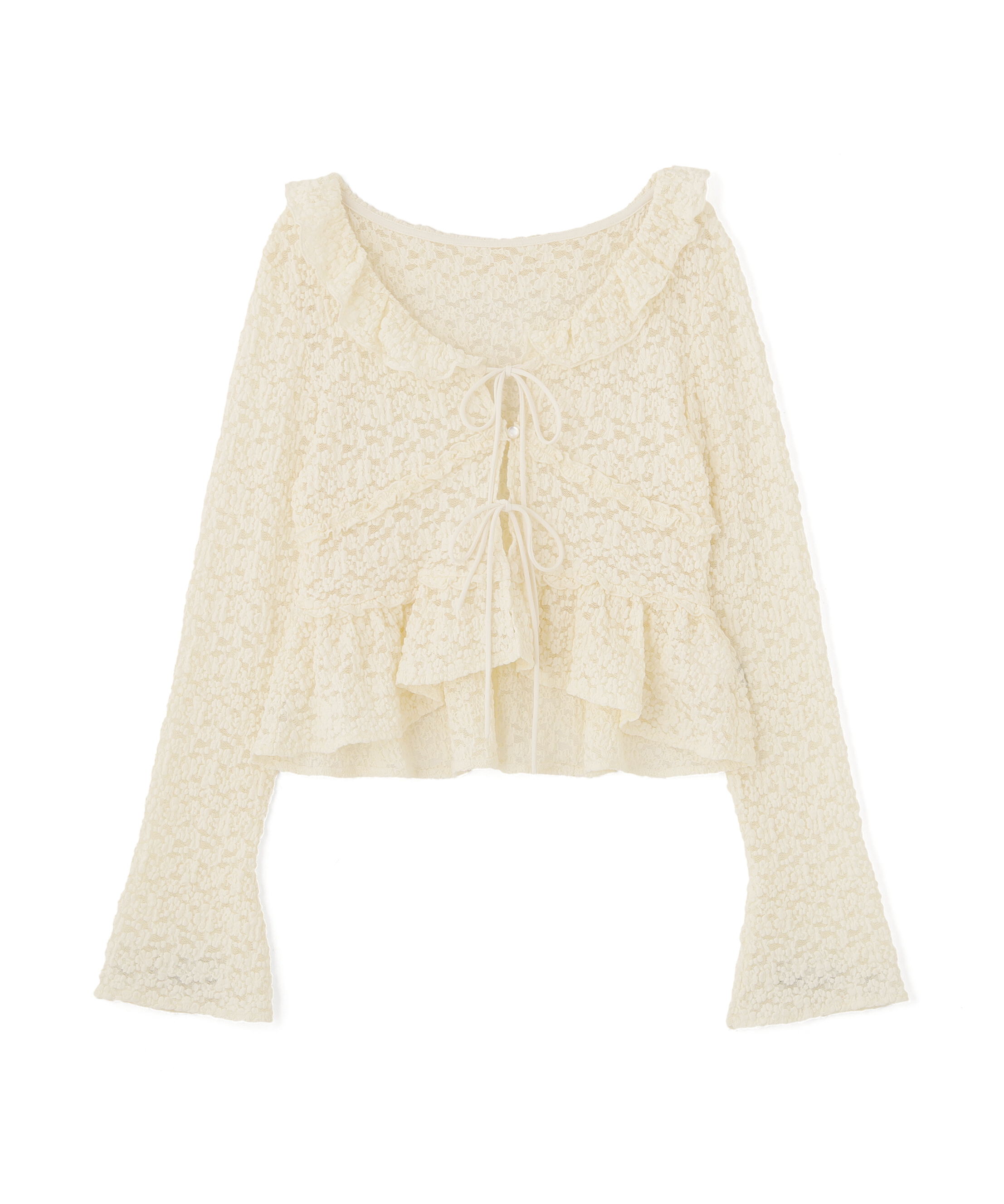  「前開きレースブラウス」|シャツ・ブラウス|