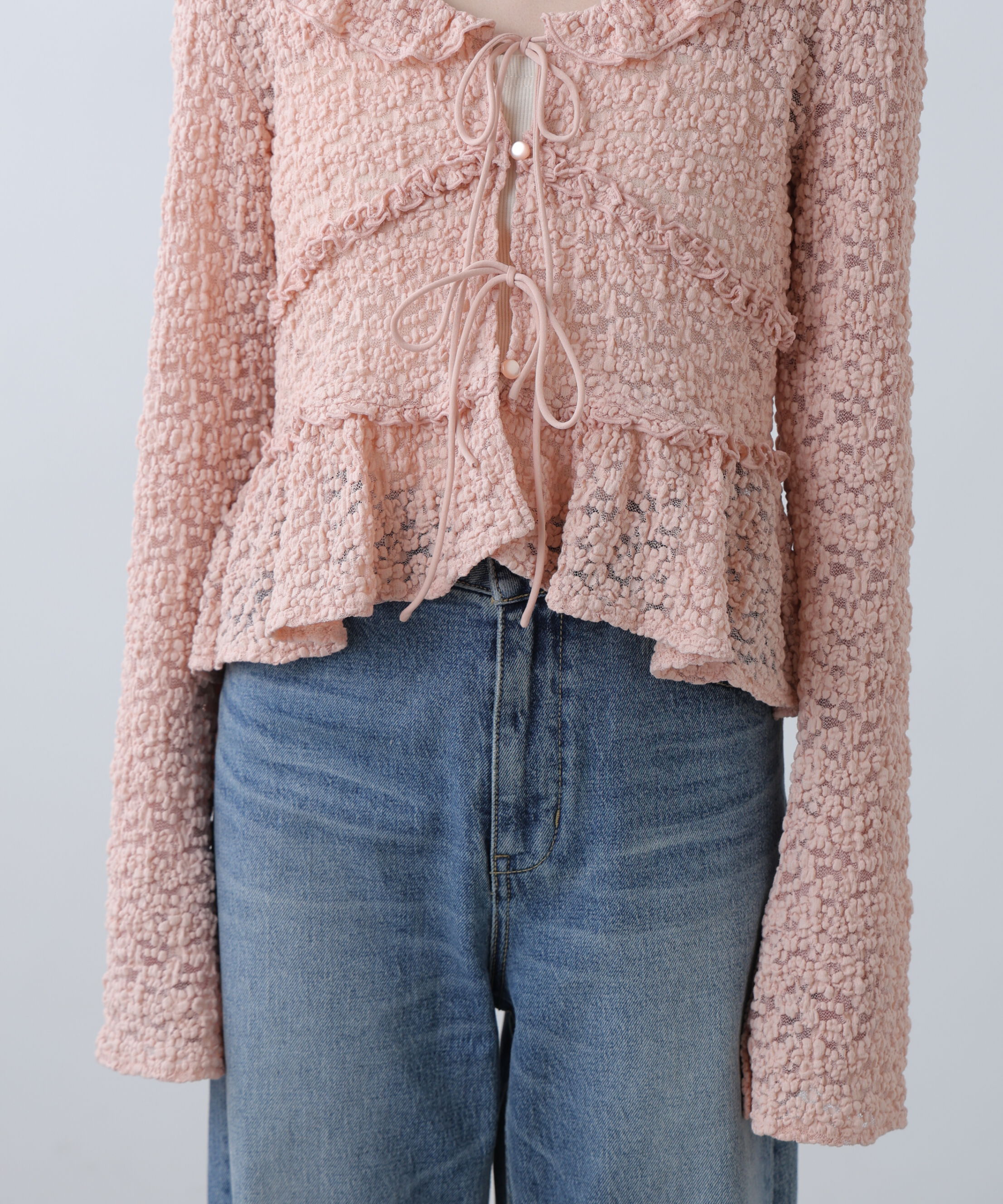  「前開きレースブラウス」|シャツ・ブラウス|