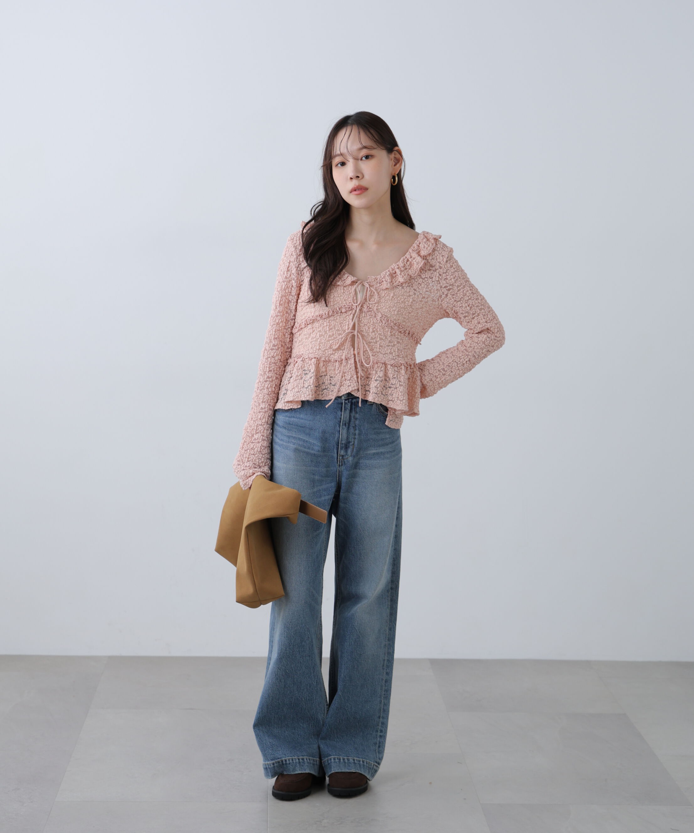  「前開きレースブラウス」|シャツ・ブラウス|