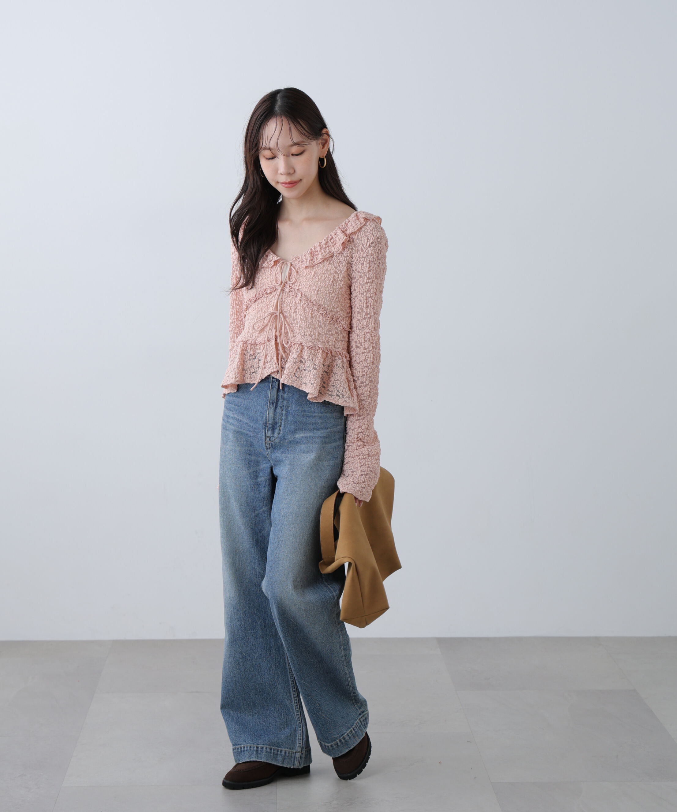  「前開きレースブラウス」|シャツ・ブラウス|