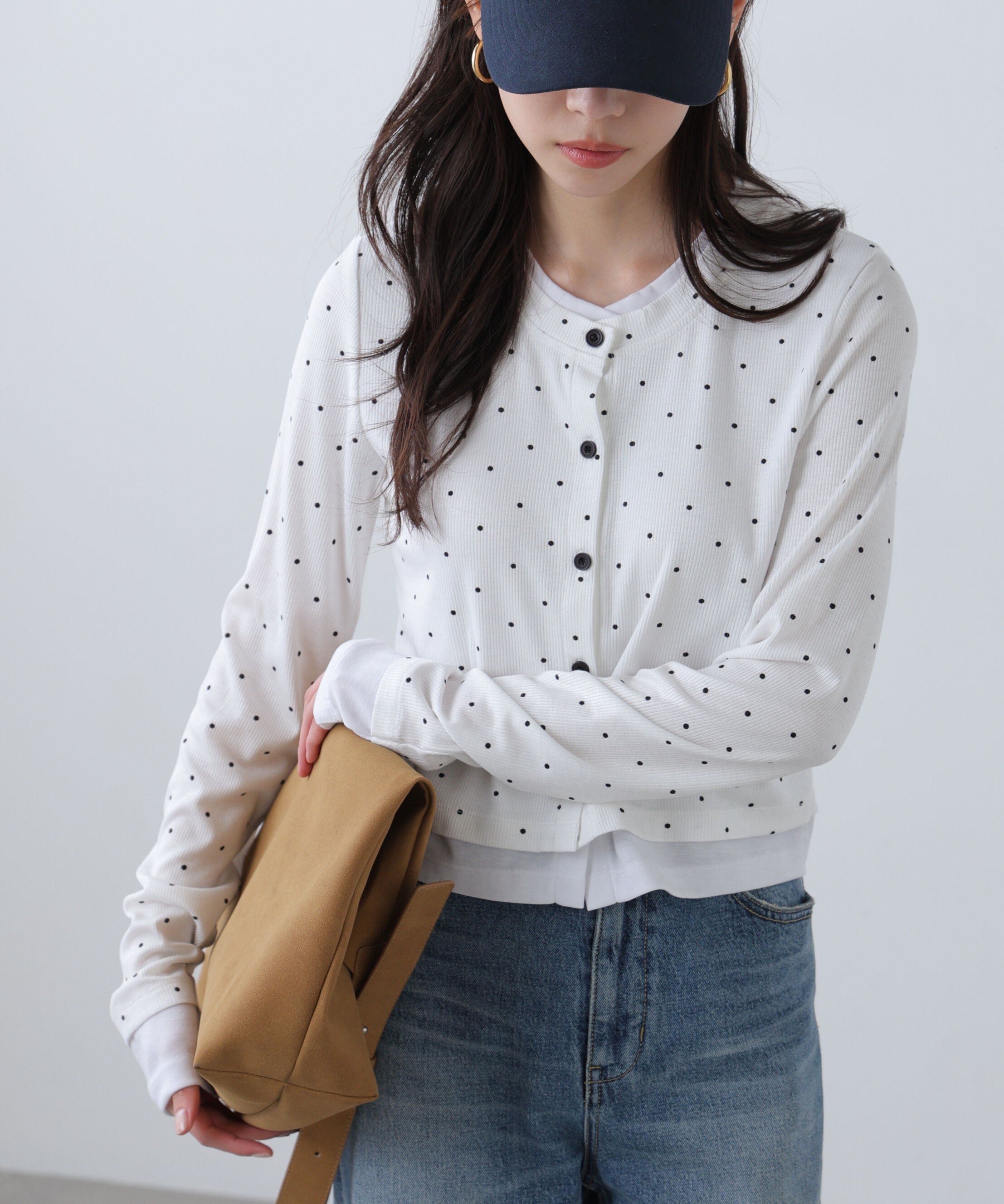  「レイヤード風カットソーカーディガン」|Tシャツ・カットソー|オフベースド 1