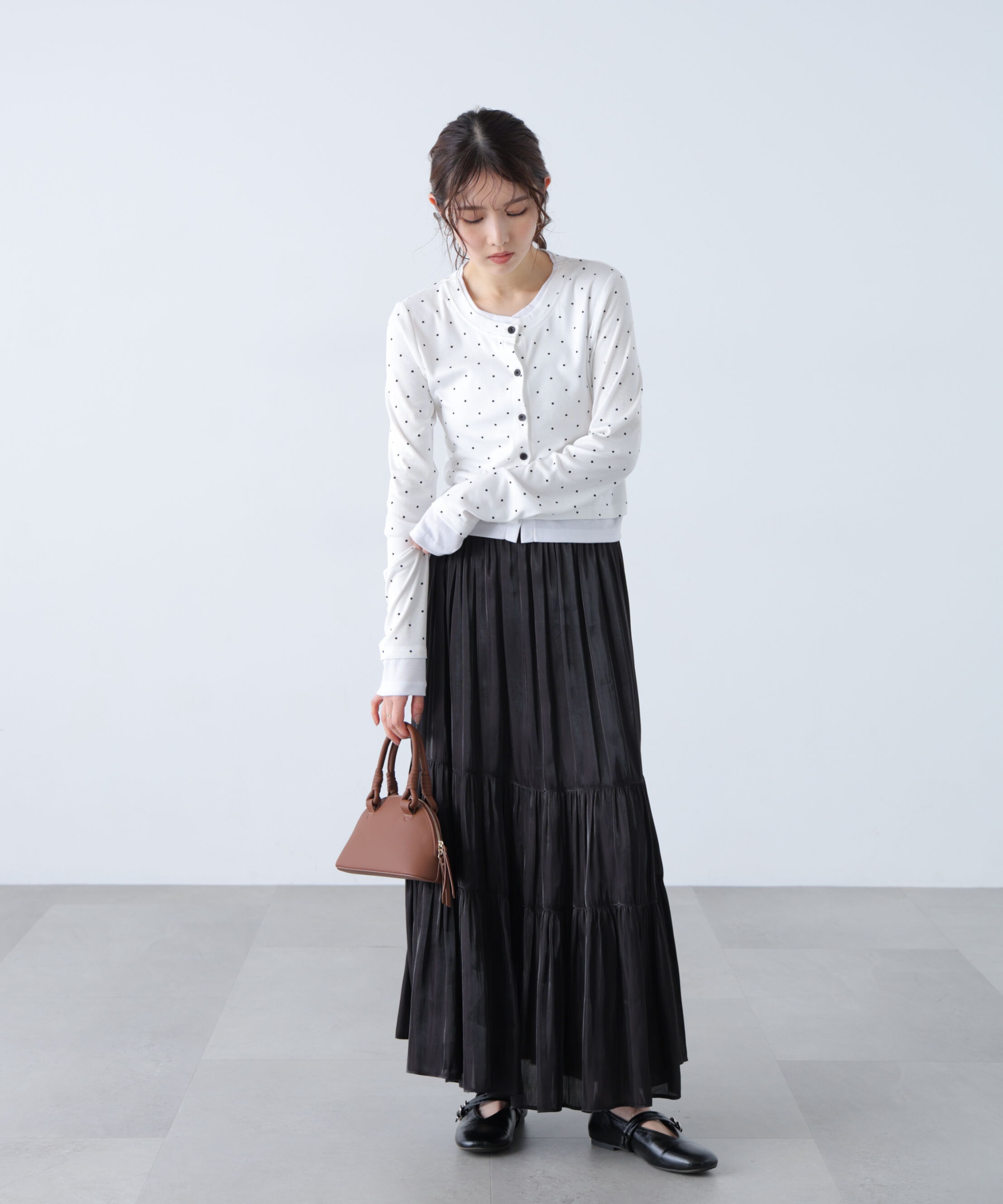  「レイヤード風カットソーカーディガン」|Tシャツ・カットソー|