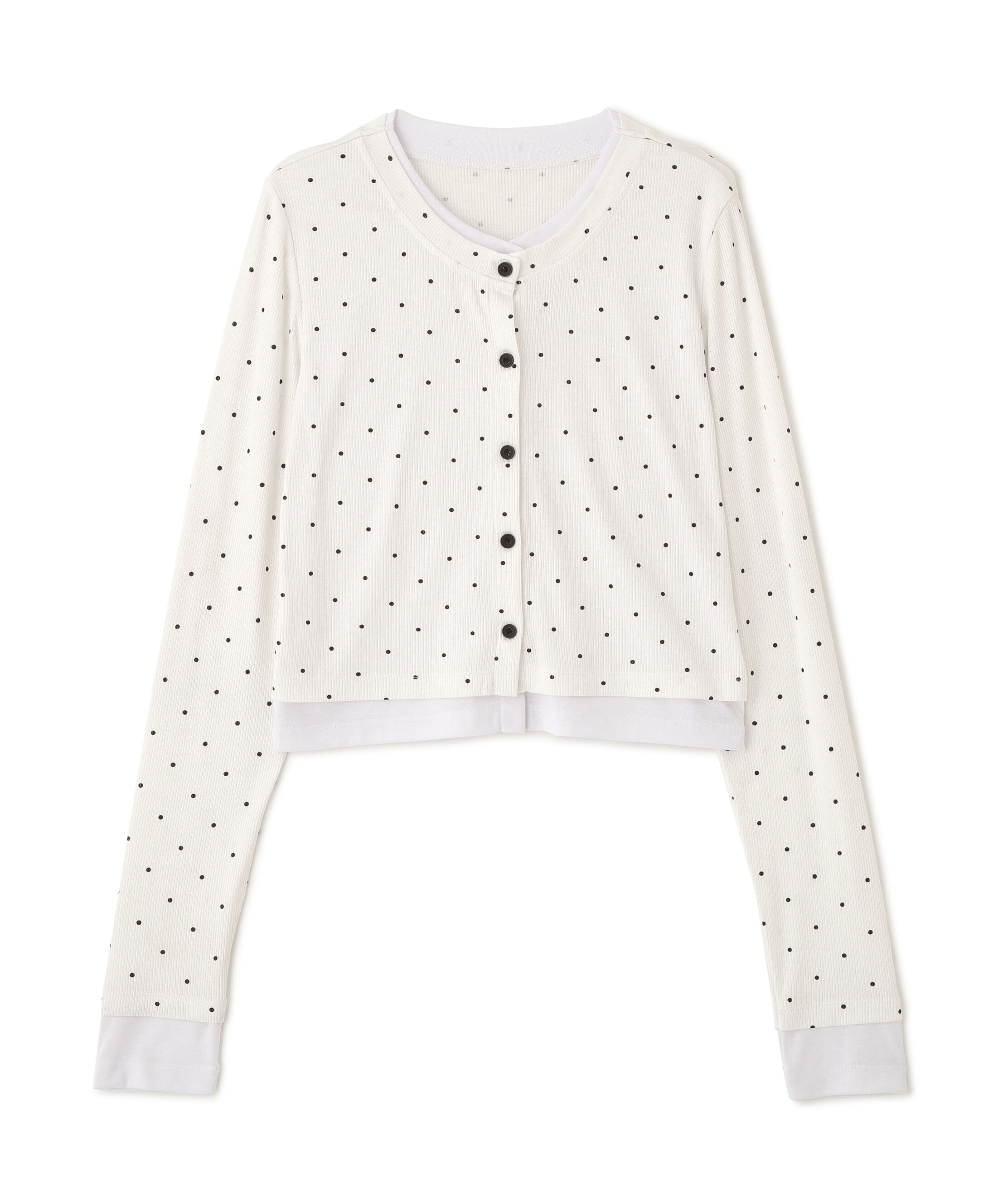  「レイヤード風カットソーカーディガン」|Tシャツ・カットソー|