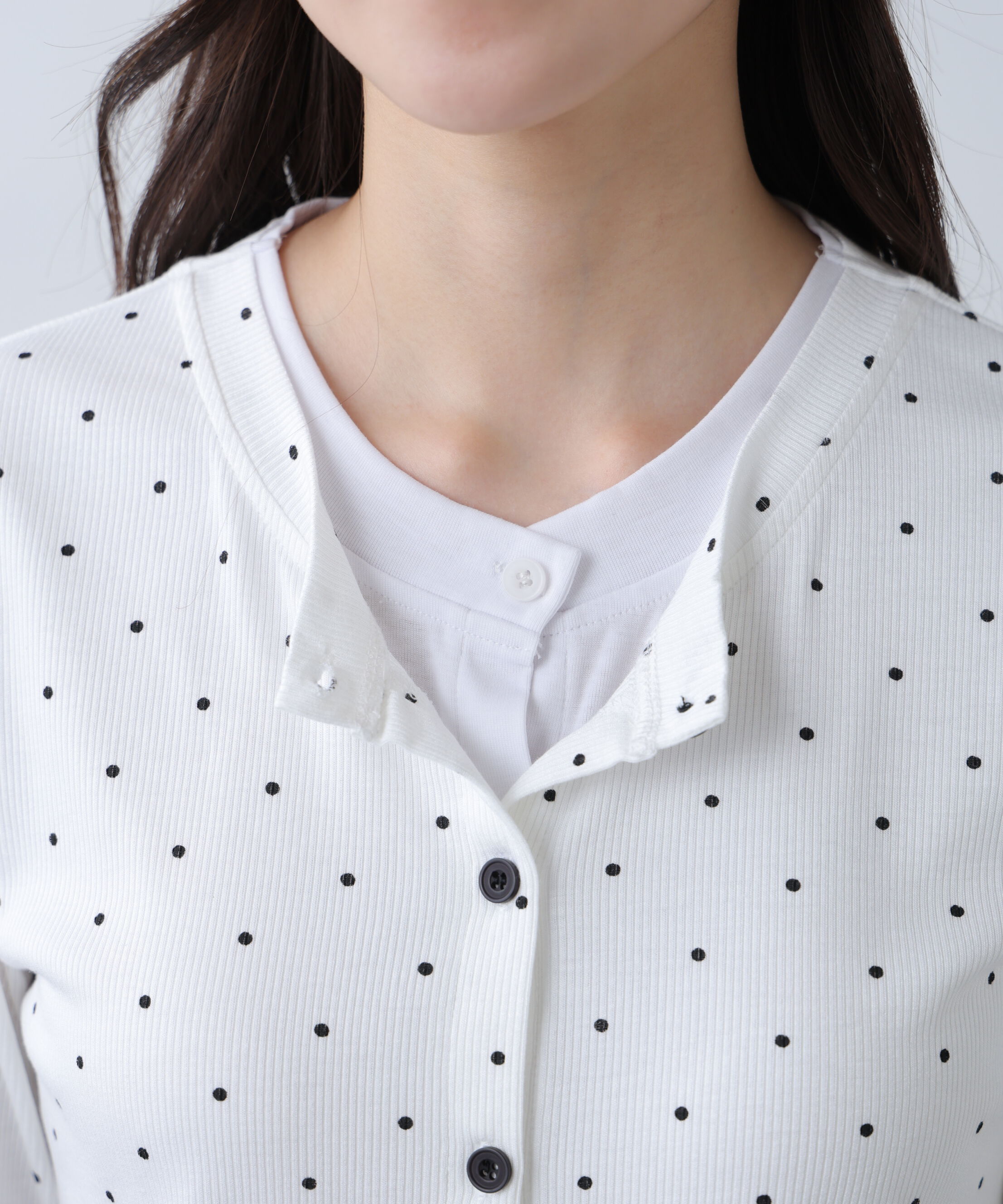  「レイヤード風カットソーカーディガン」|Tシャツ・カットソー|