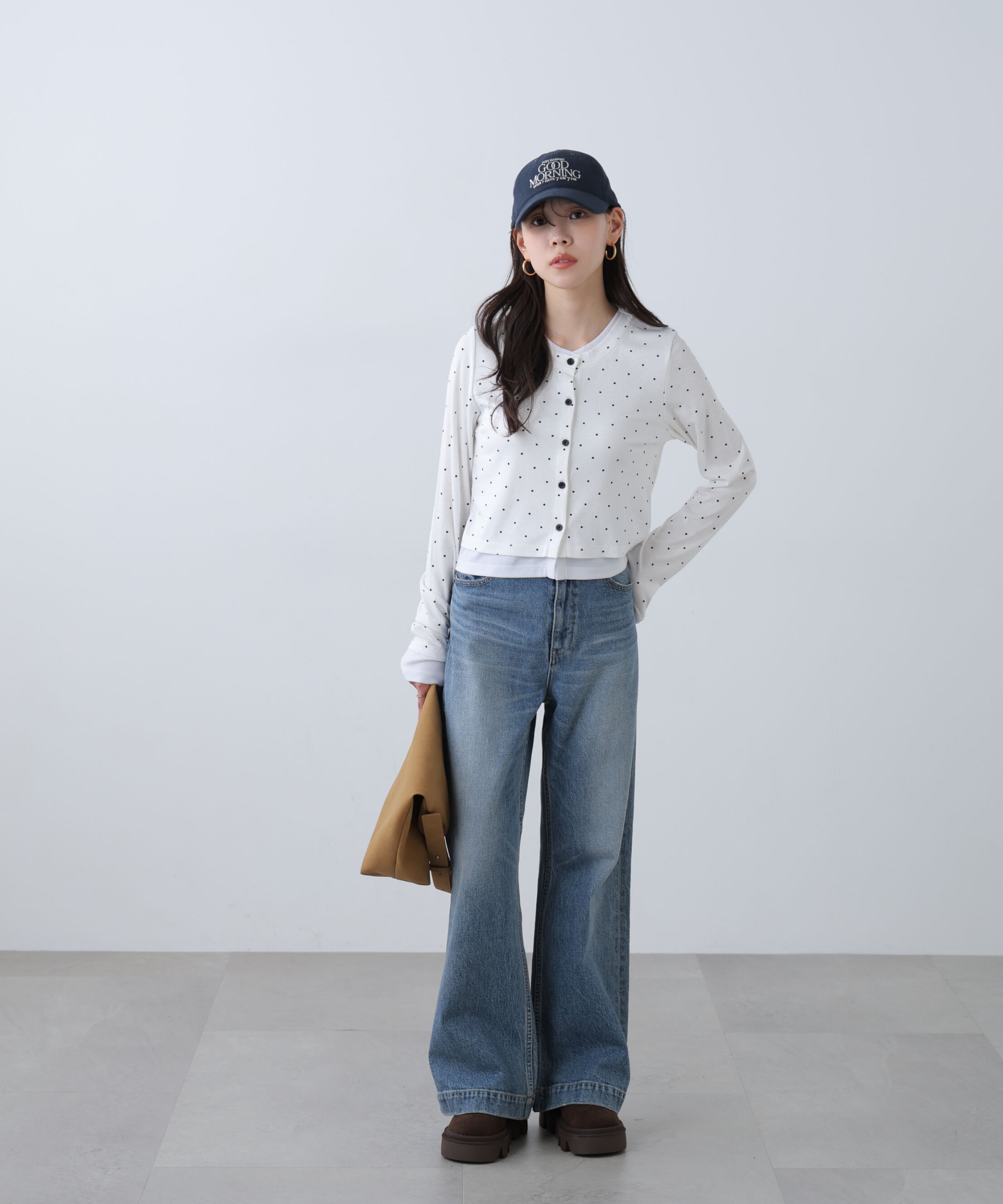  「レイヤード風カットソーカーディガン」|Tシャツ・カットソー|