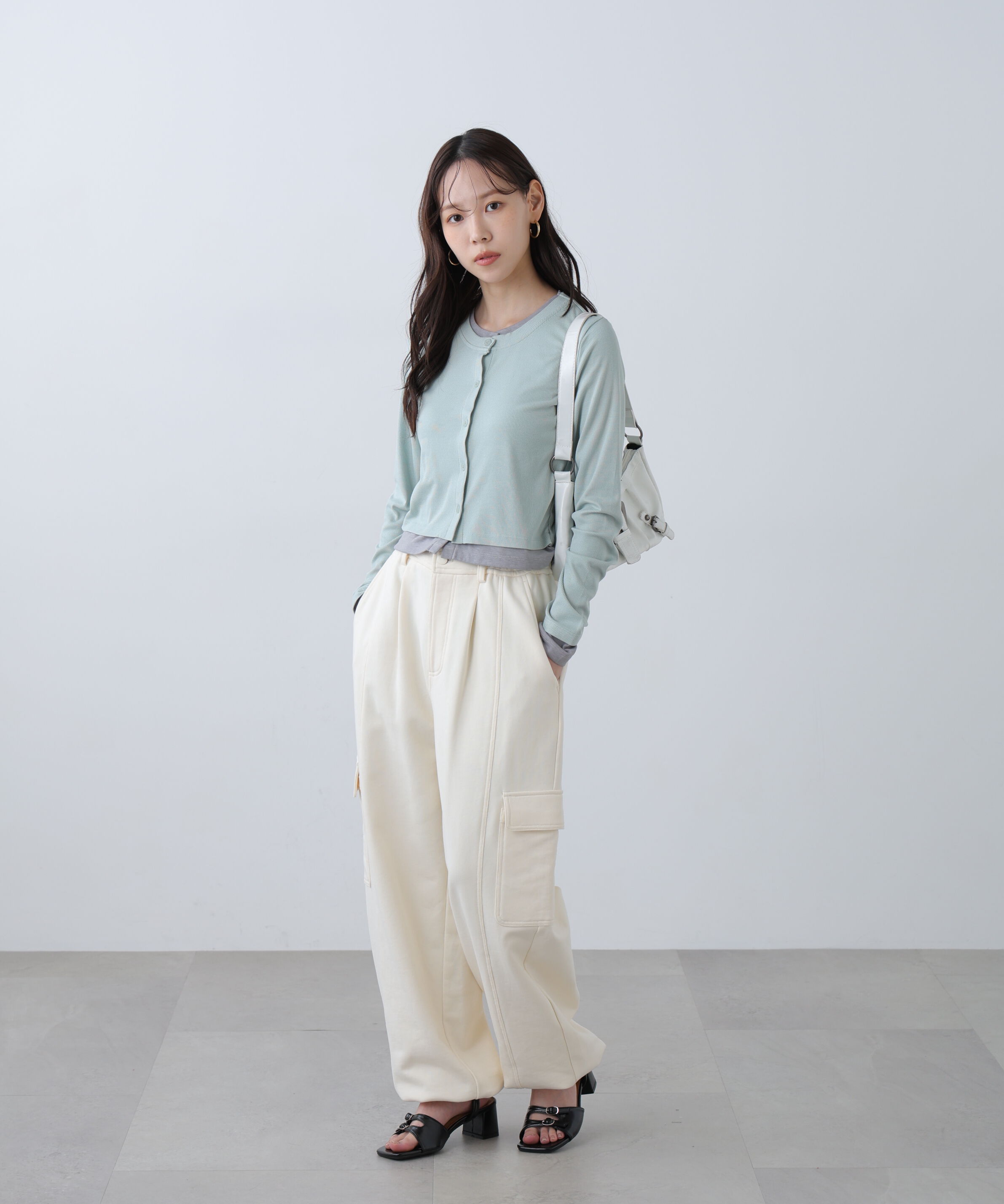  「レイヤード風カットソーカーディガン」|Tシャツ・カットソー|