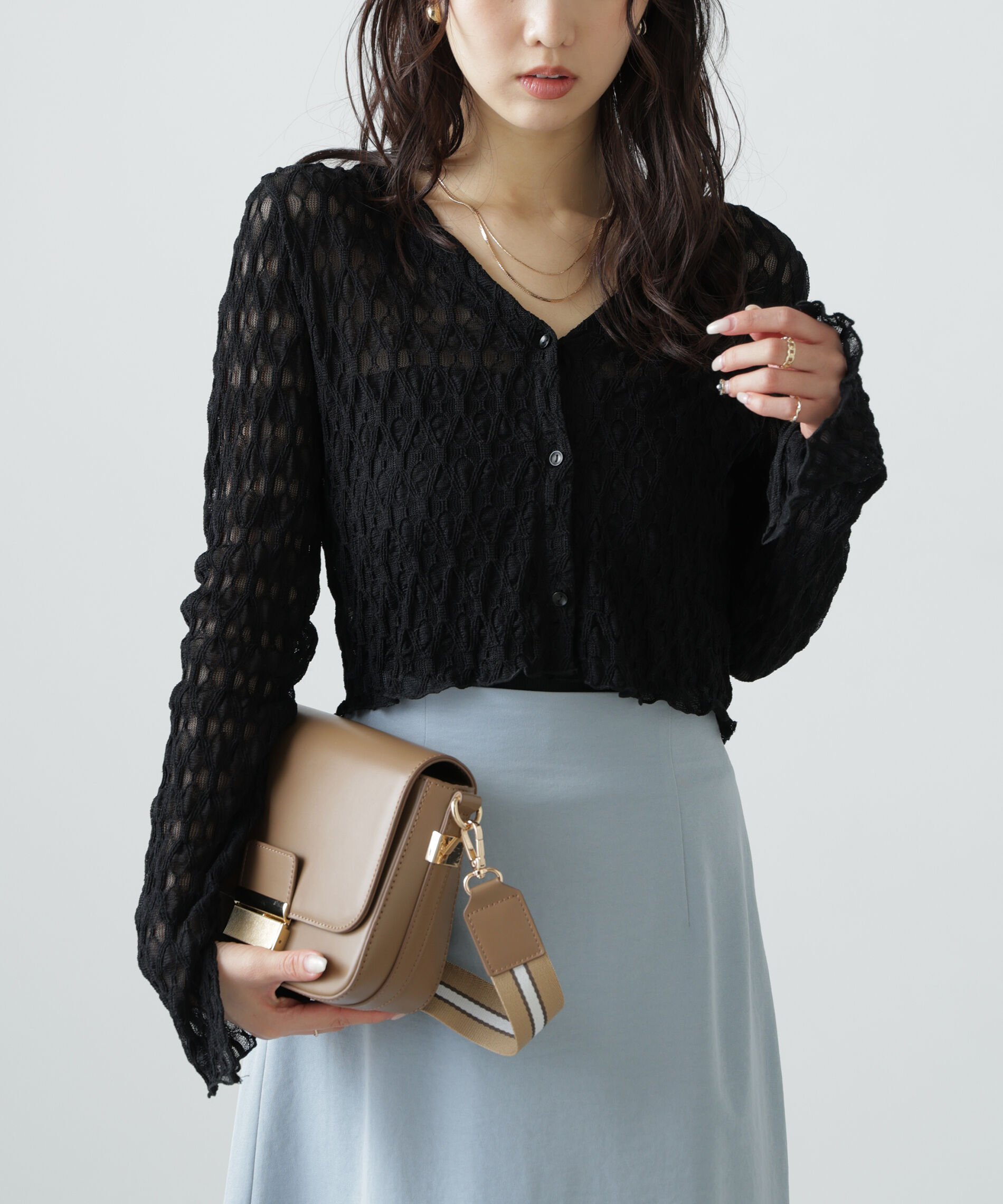  「シアーチュールカーディガン」|Tシャツ・カットソー|