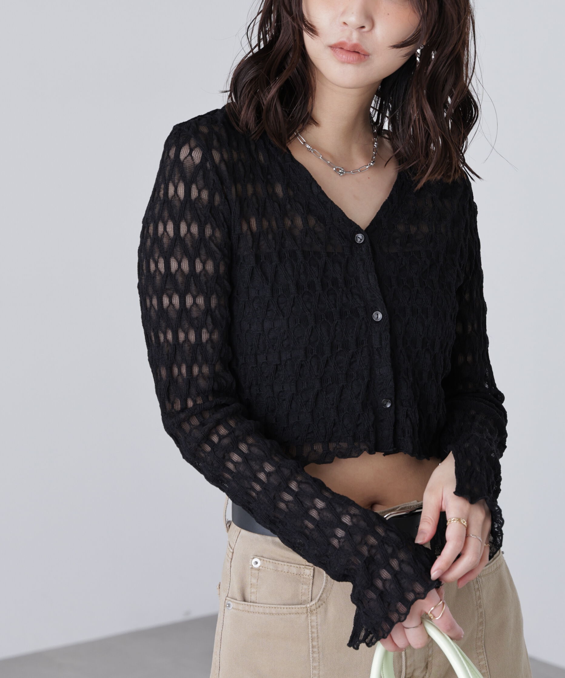  「シアーチュールカーディガン」|Tシャツ・カットソー|