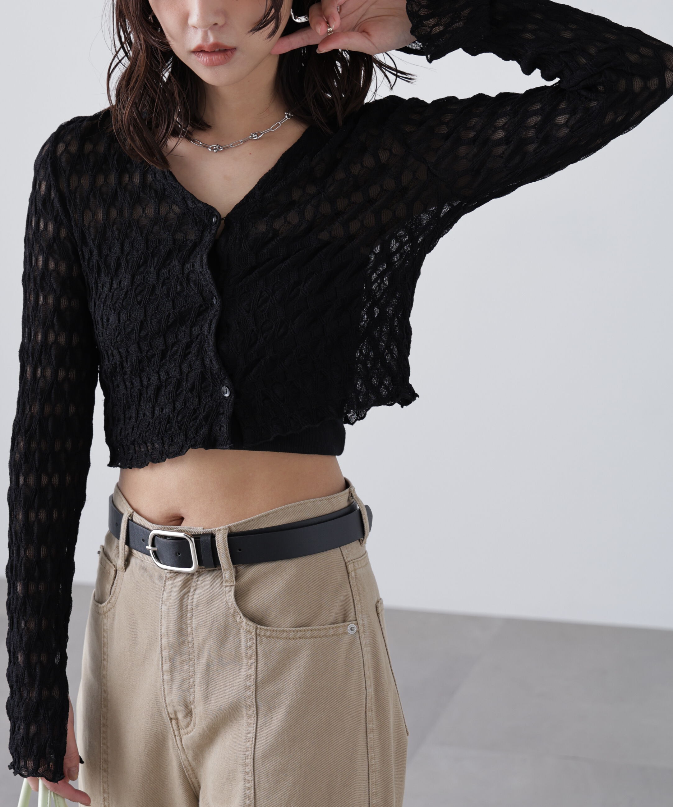  「シアーチュールカーディガン」|Tシャツ・カットソー|