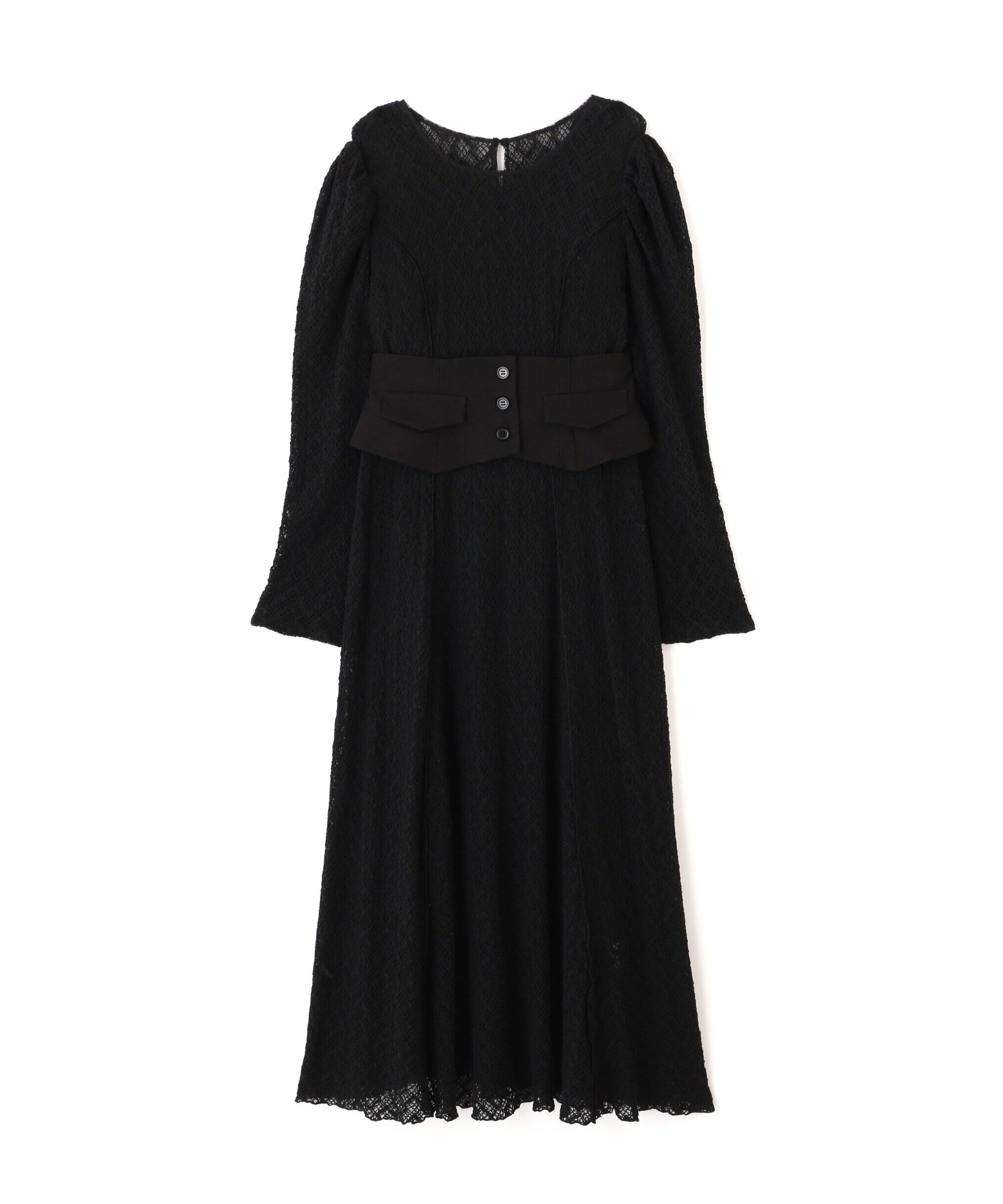 PROPORTION BODY DRESSING「コルセットベルト付きレースワンピース　24AW」|ワンピース|