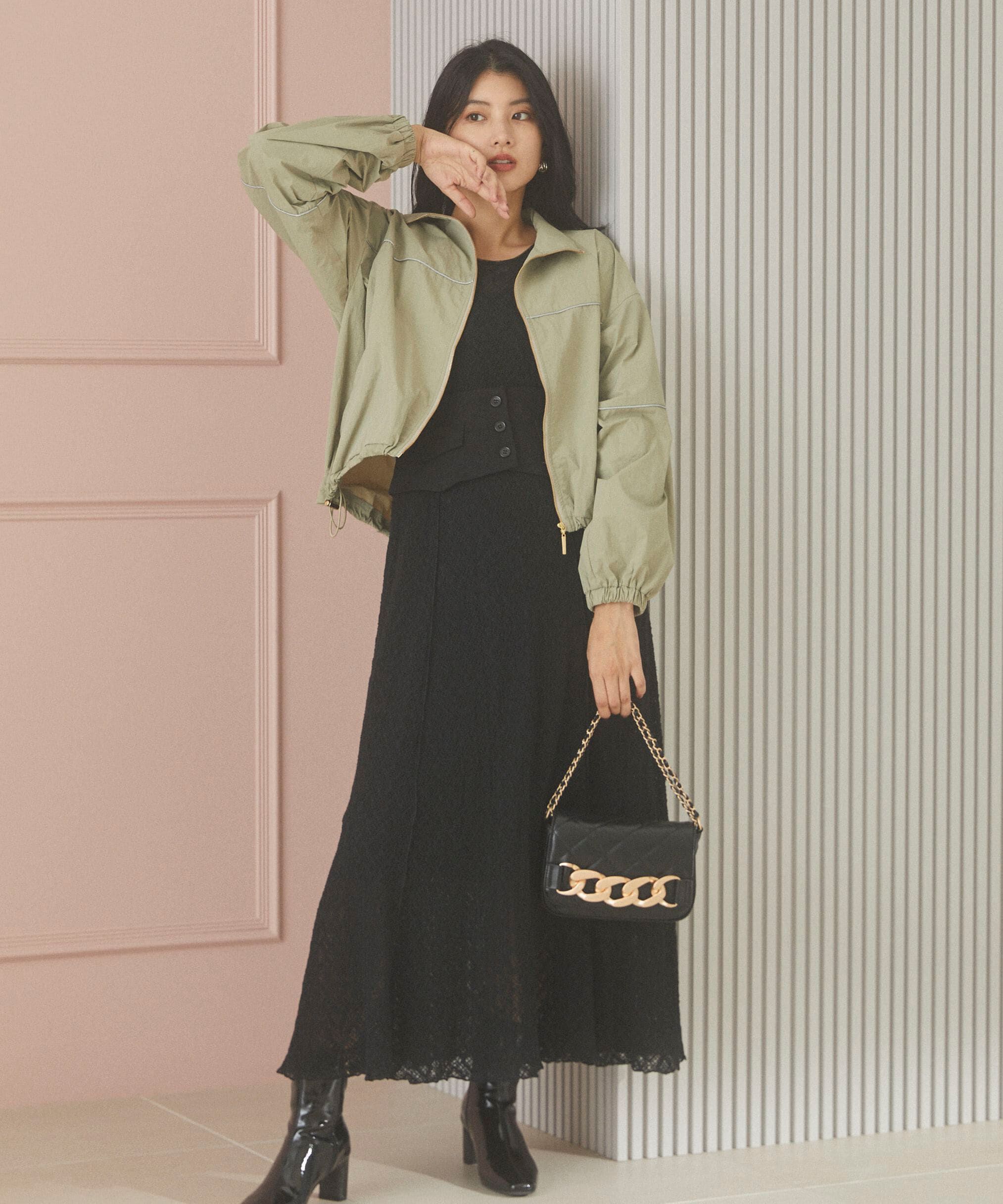 PROPORTION BODY DRESSING「コルセットベルト付きレースワンピース　24AW」|ワンピース|