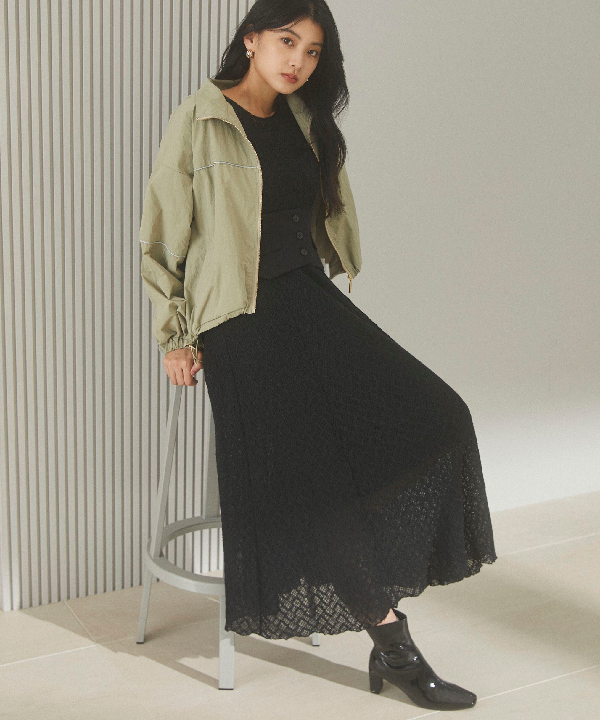 PROPORTION BODY DRESSING「コルセットベルト付きレースワンピース　24AW」|ワンピース|