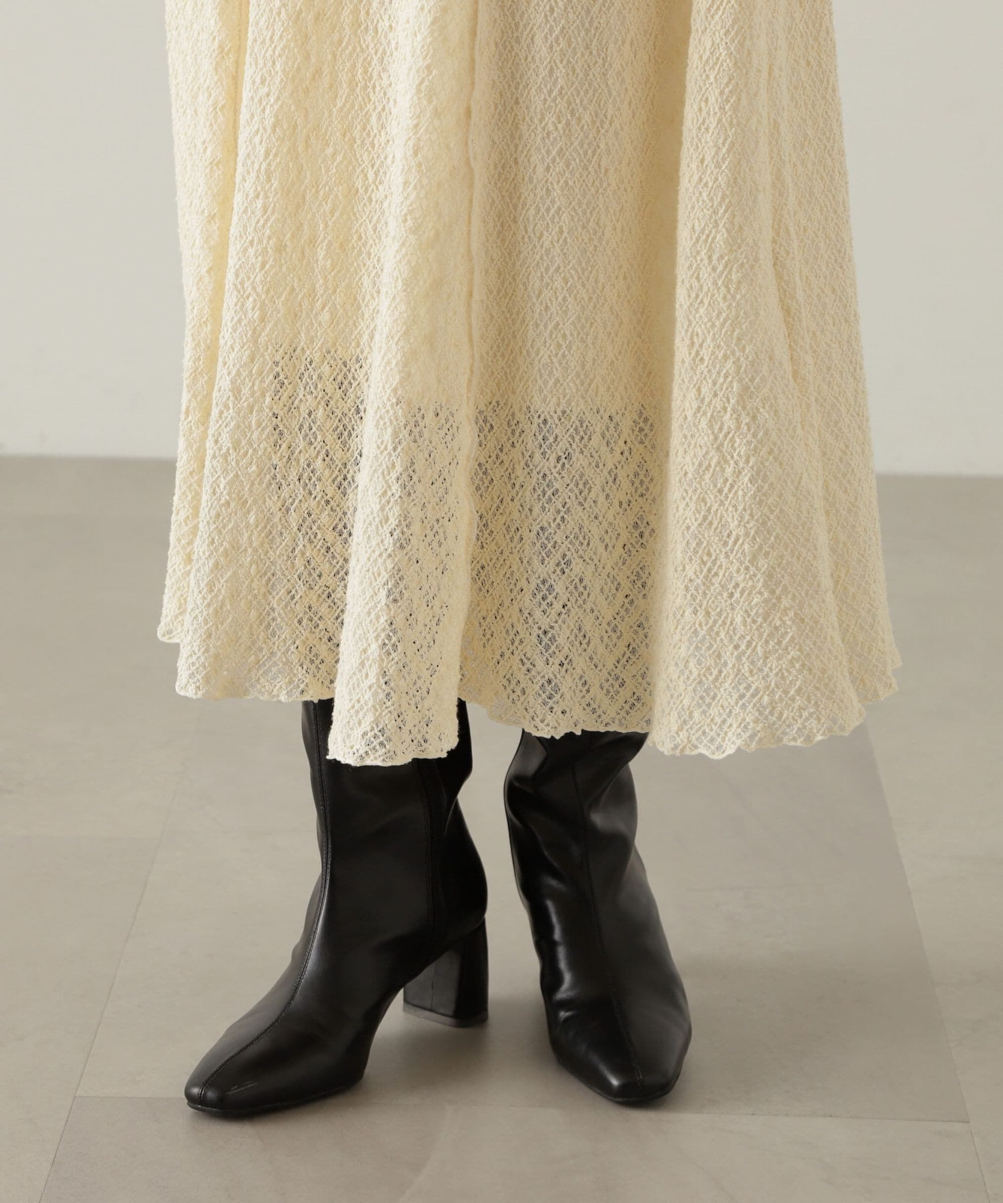 PROPORTION BODY DRESSING「コルセットベルト付きレースワンピース　24AW」|ワンピース|