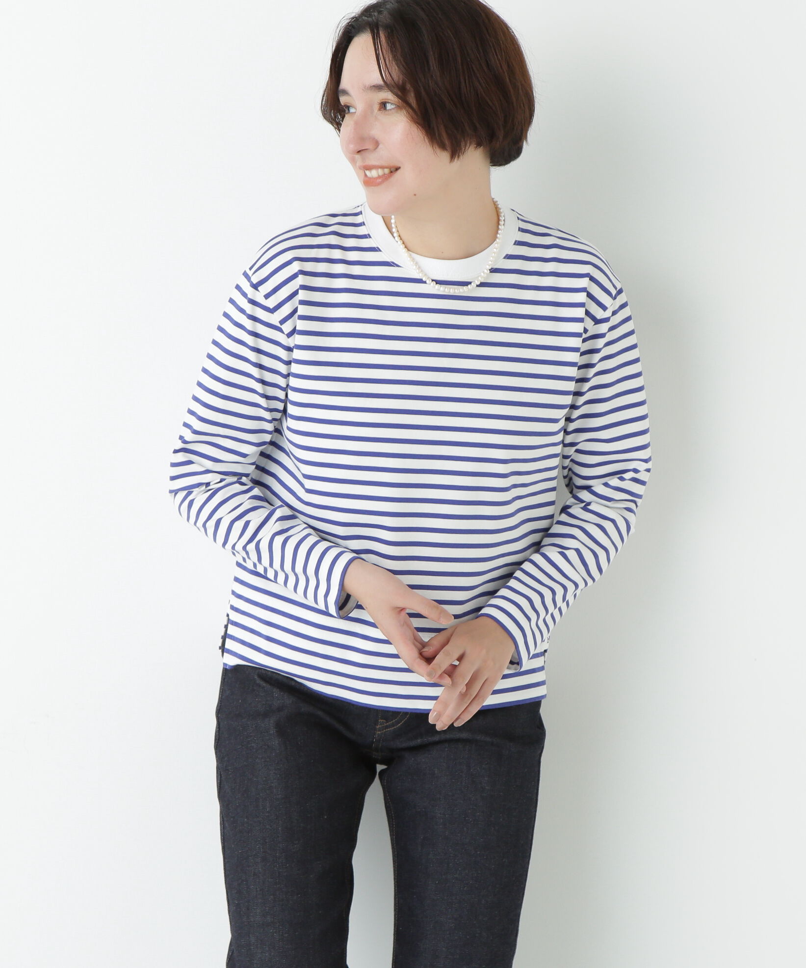  「ボーダーロングスリーブＴシャツ」|Tシャツ・カットソー|ブルーボーダ 3