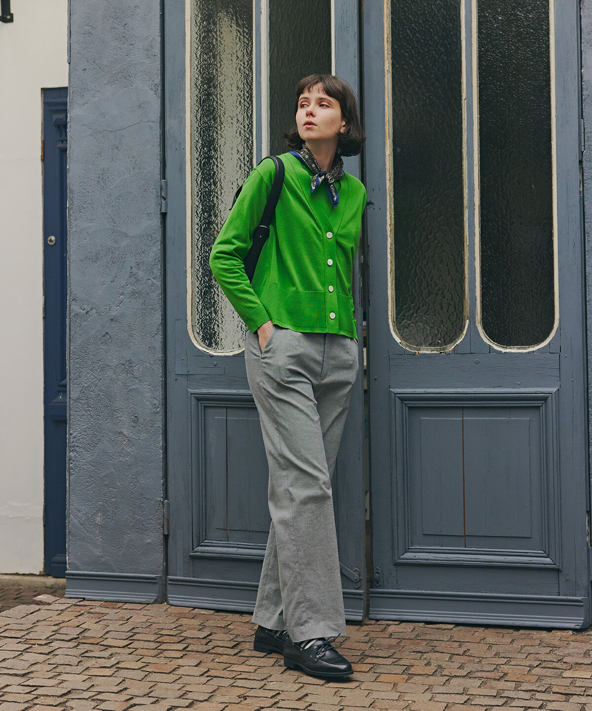  「◆《ウォッシャブル》アイレットＶネックカーディガン」|ニット・セーター|