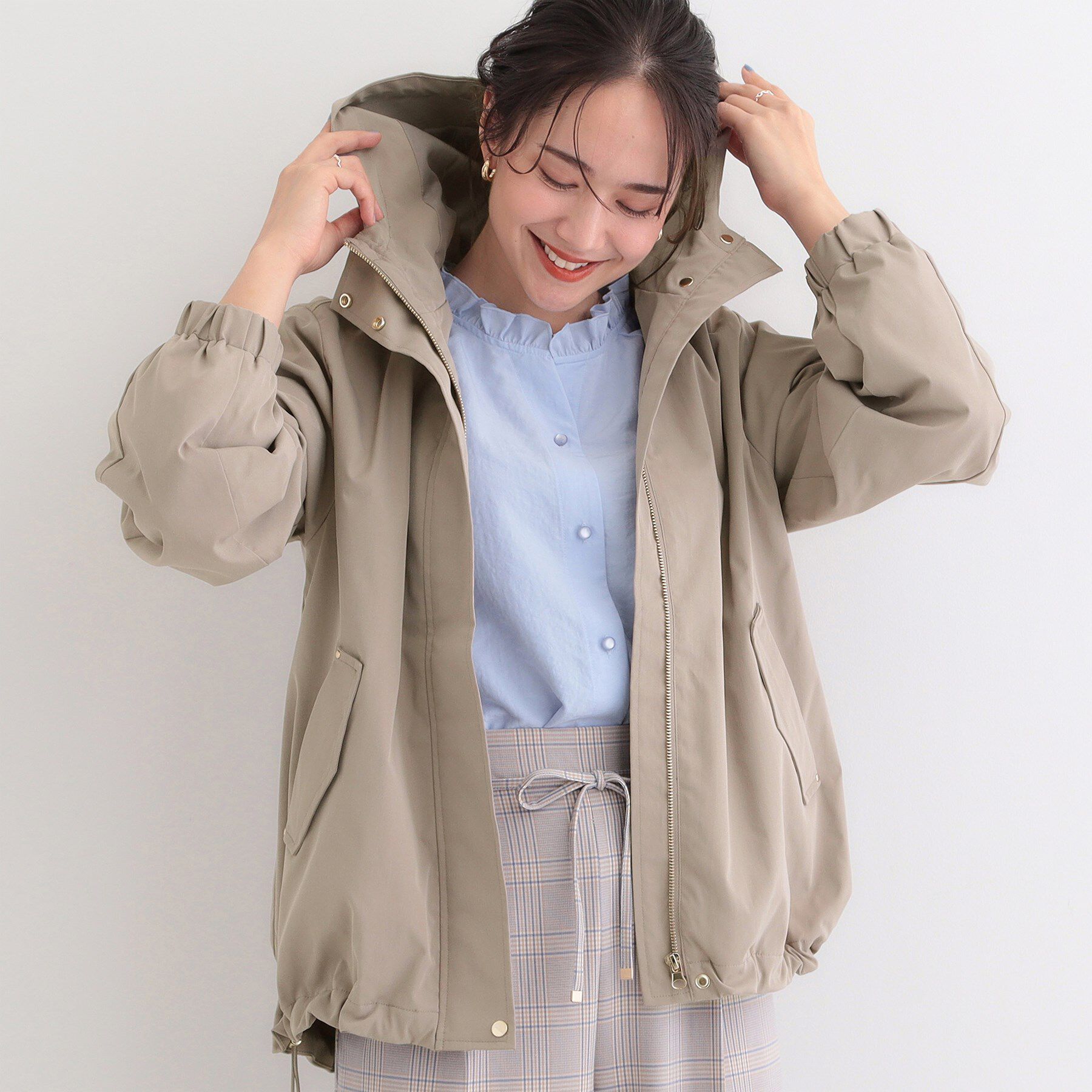 SHOO･LA･RUE「【防花粉/高レビュー】きれいもかっこいいも叶える 欲張りマウンテンパーカ」|ブルゾン・スタジャン|トープ(054)